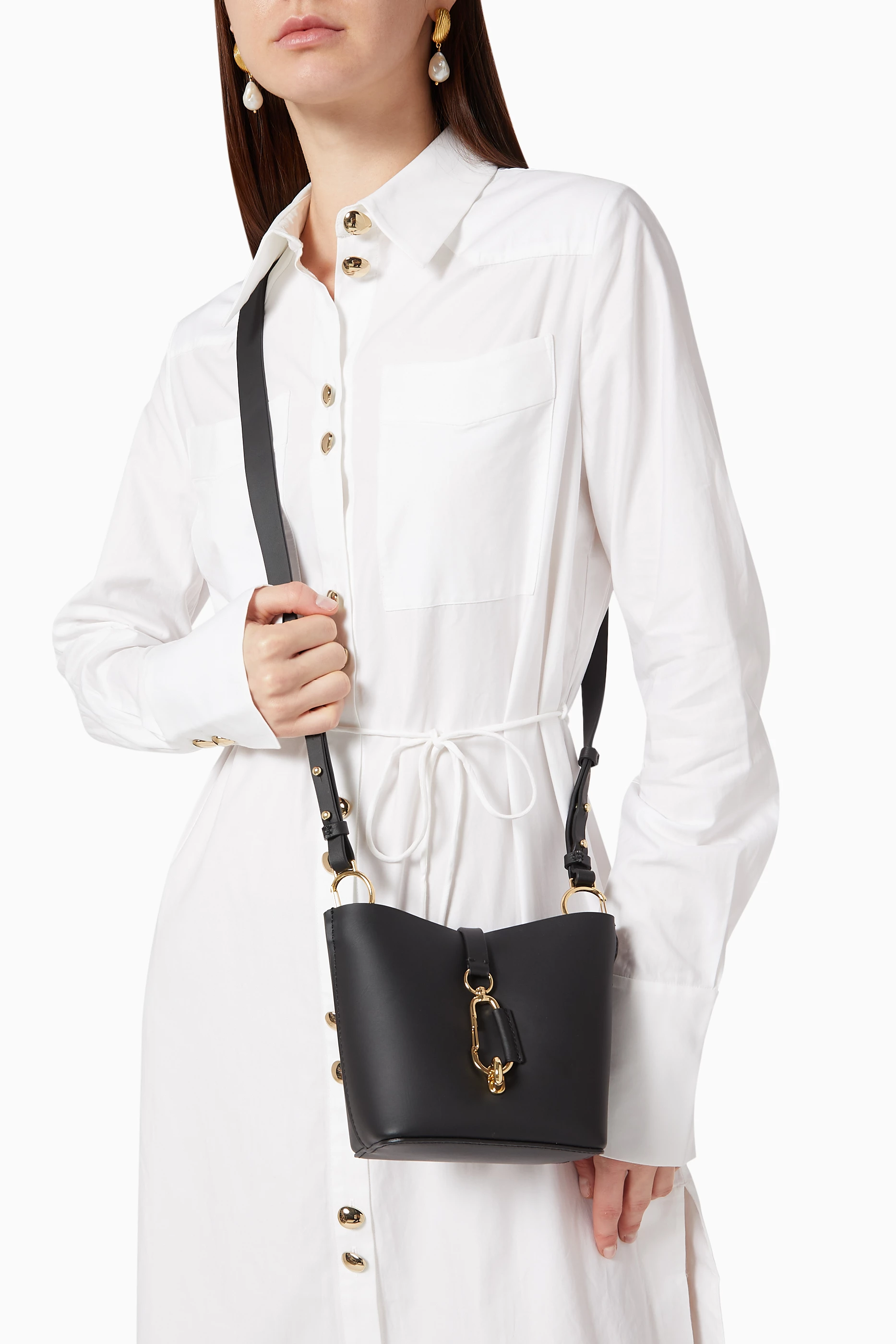 Buy ZAC Zac Posen Black Belay Mini Hobo Crossbody Bag in Leather For Women Online Ounass UAE
