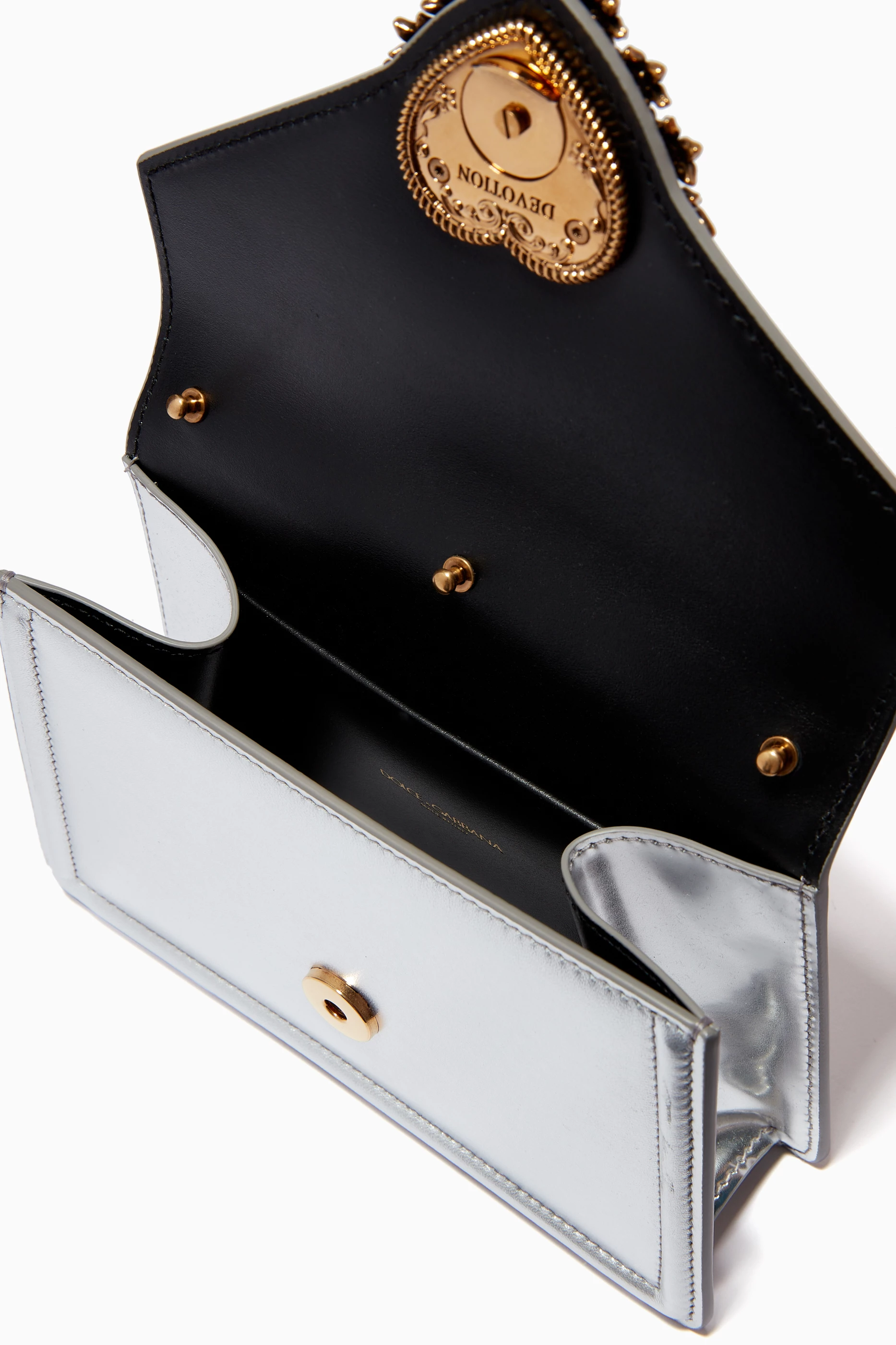 Buy Dolce Gabbana Silver Small Devotion Bag in Mordore Nappa For Women Online Ounass UAE
