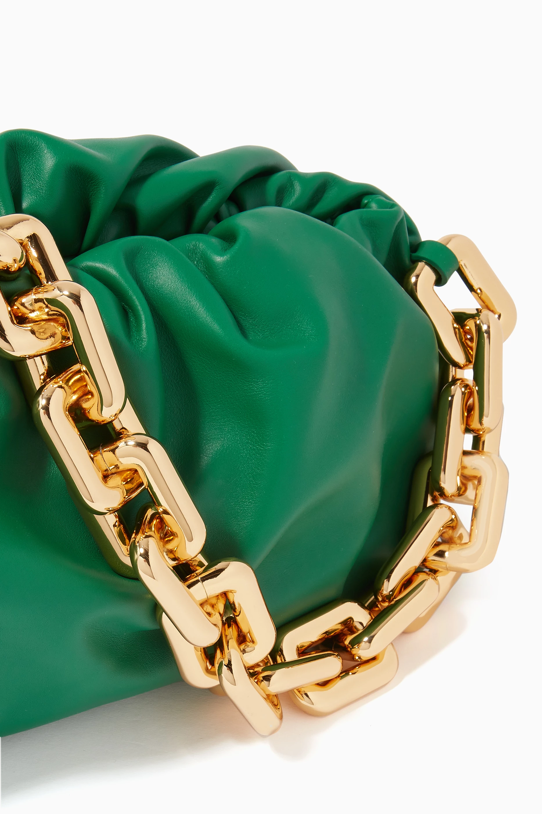 Buy Bottega Veneta Green The Chain Pouch in Nappa Calfskin For Women Online Ounass UAE