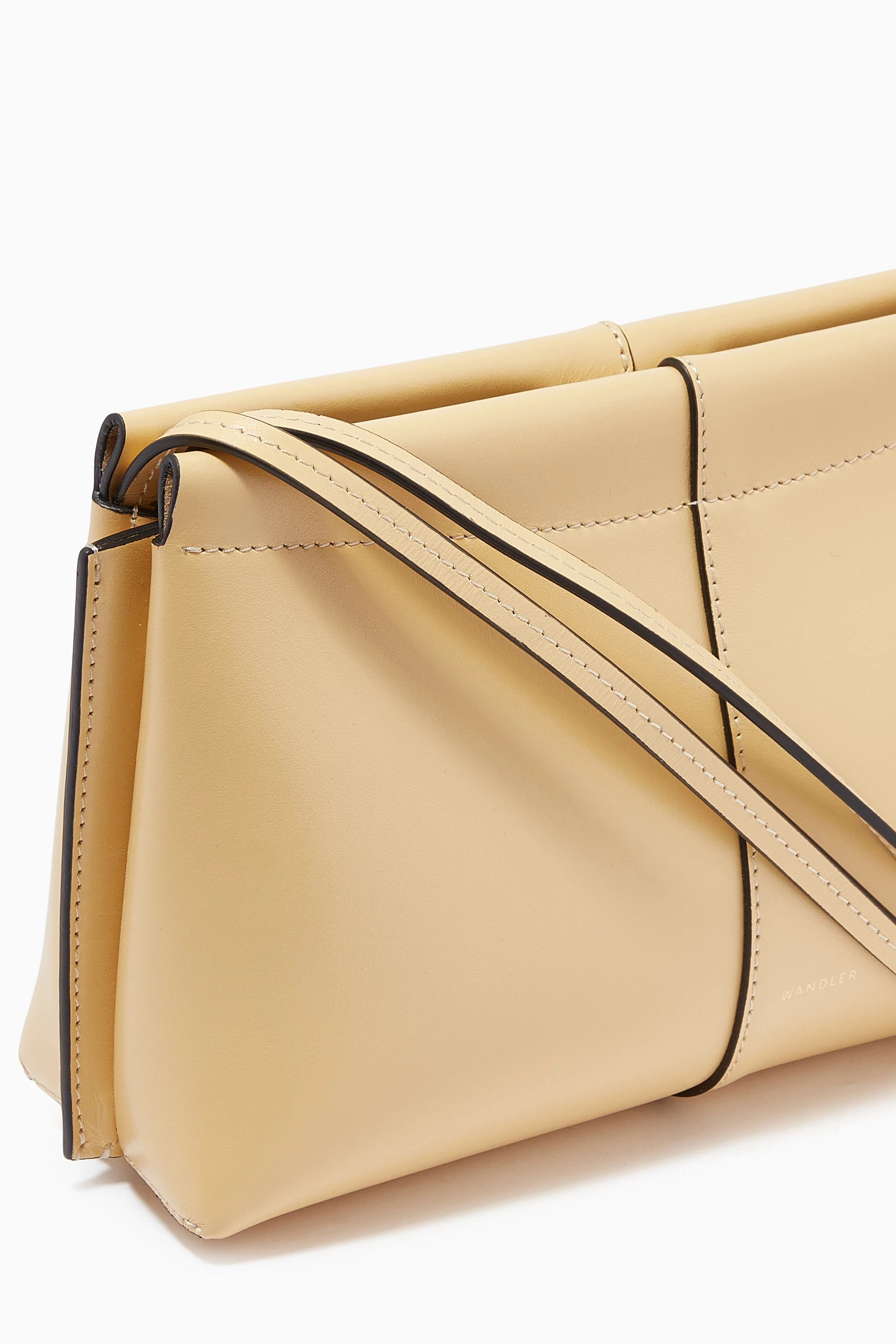 Buy Wandler Neutral Mini Carly Bag in Leather For Women Online Ounass UAE
