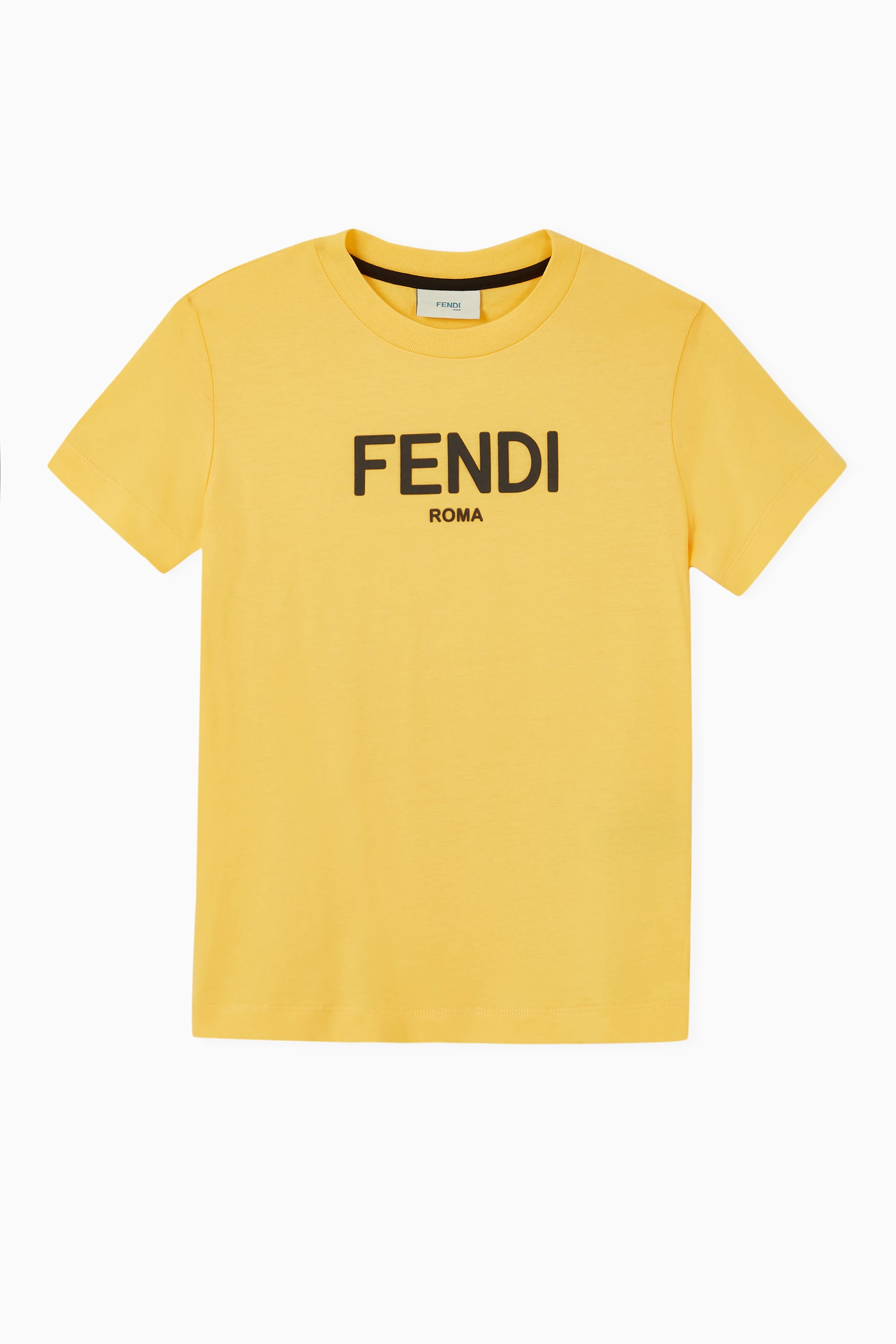 Yellow fendi t shirt top