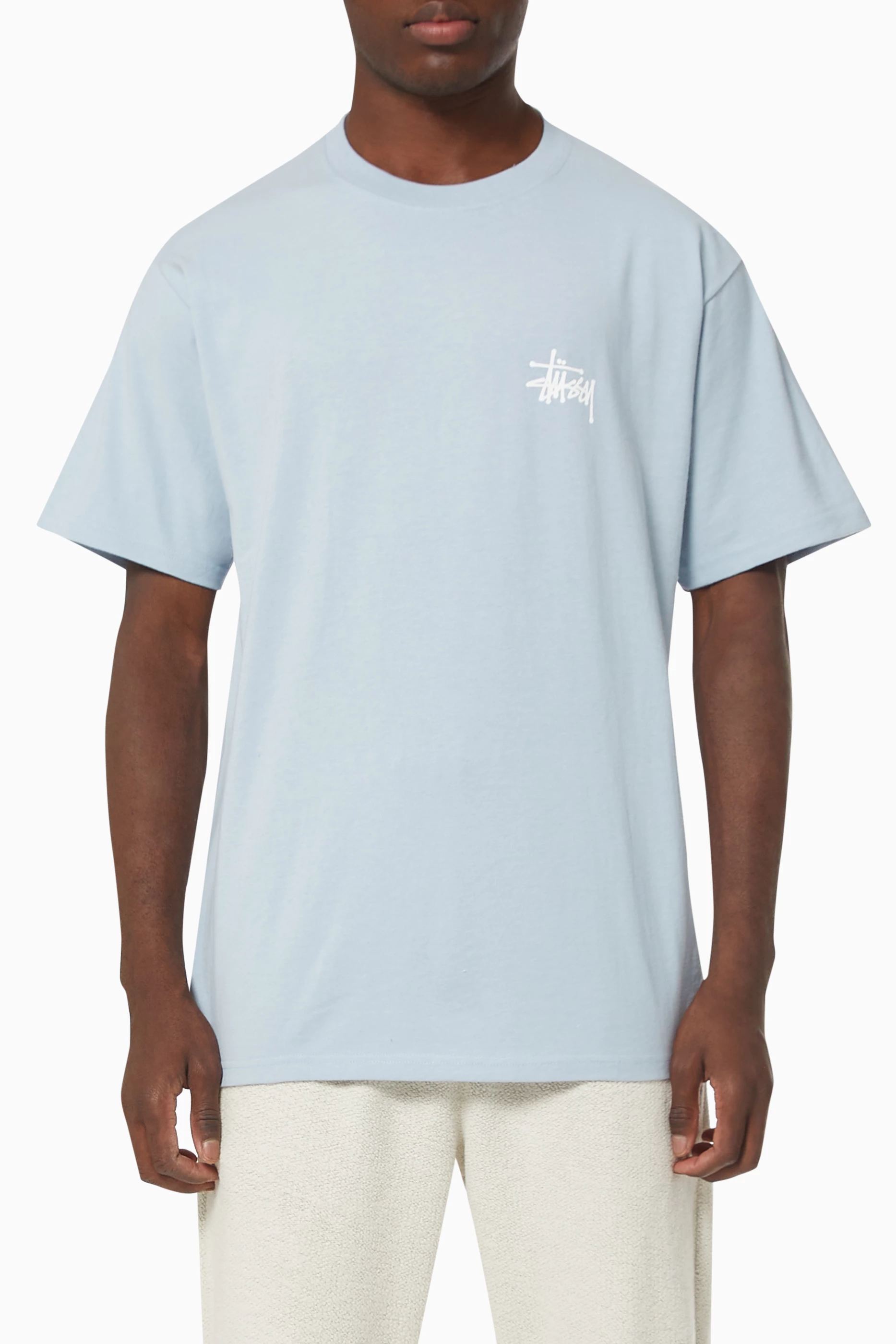 Stussy blue t shirt sale