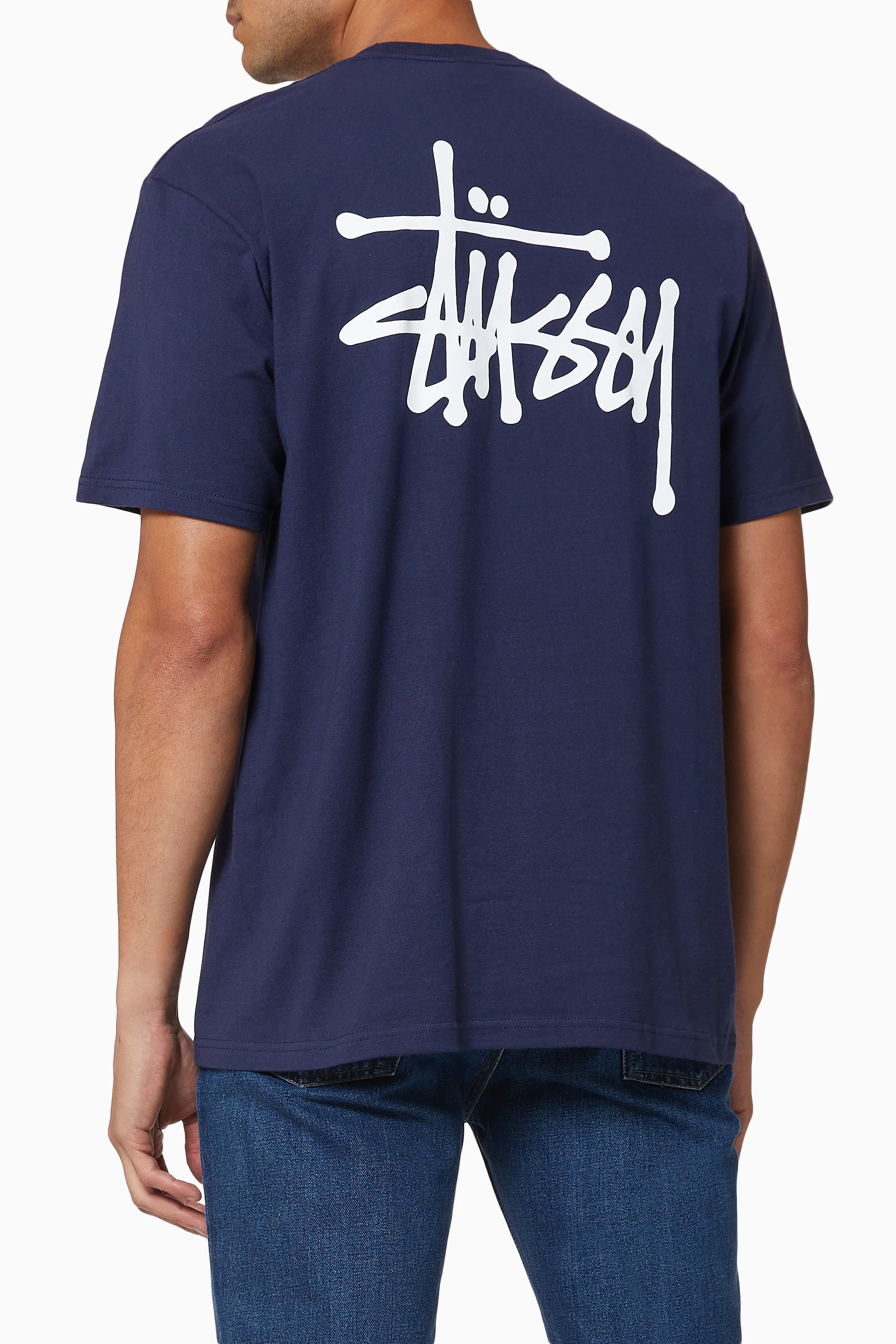 Stussy blue t shirt new arrivals