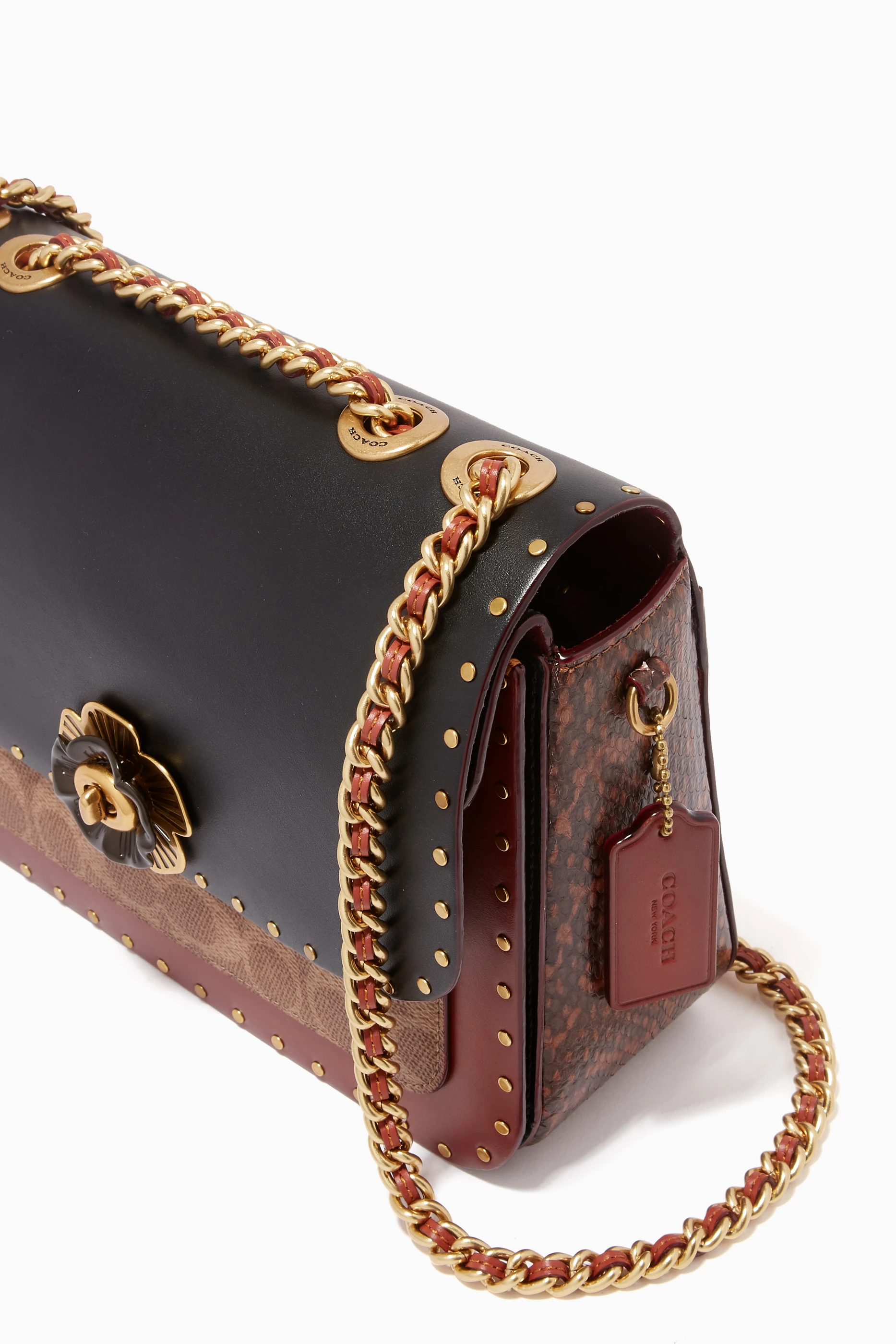 Madison shoulder bag 16 in signature canvas with rivets 2025