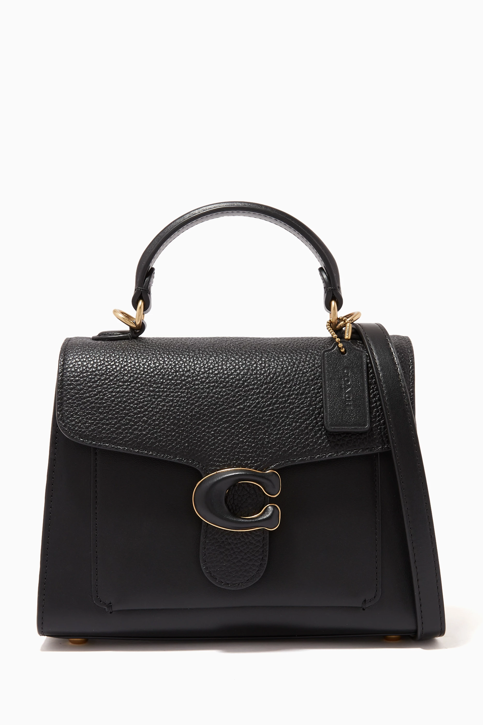 Buy Coach Black Tabby Top Handle 20 Bag in Pebble Leather For Women Online Ounass UAE
