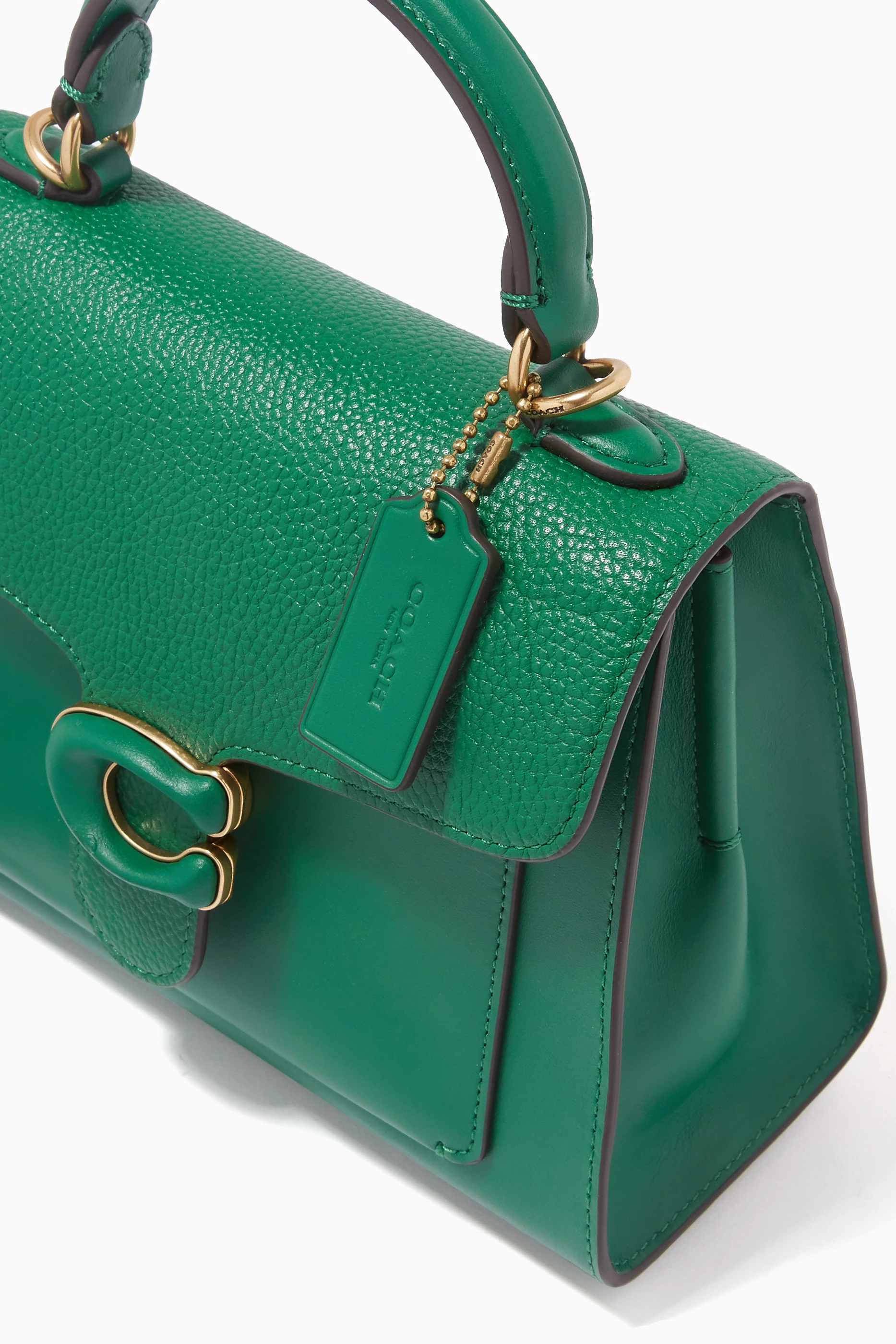 Buy Coach Green Tabby Top Handle 20 Bag in Pebble Leather For Women Online Ounass UAE