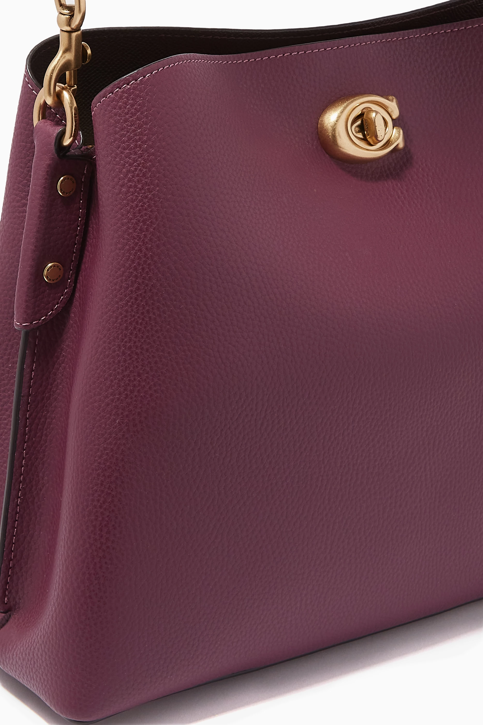 Buy Coach Burgundy Willow Shoulder Bag in Pebbled Leather For Women Online Ounass UAE
