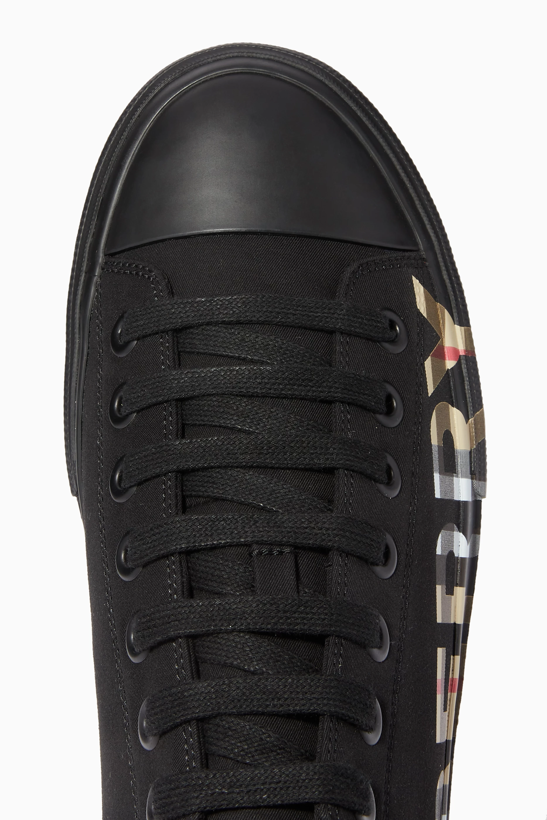 Graffiti print vintage check sneakers hotsell