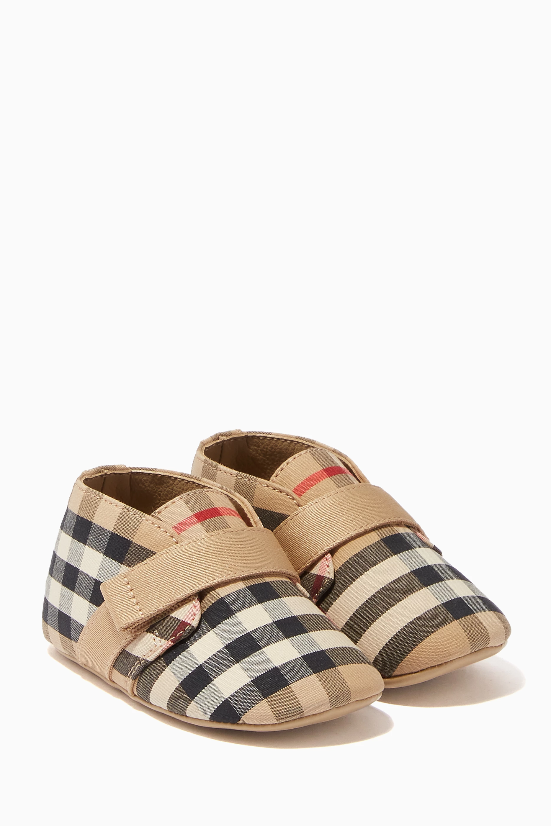 Buy Burberry Neutral Booties in Vintage Check Cotton For UNISEX Online Ounass UAE