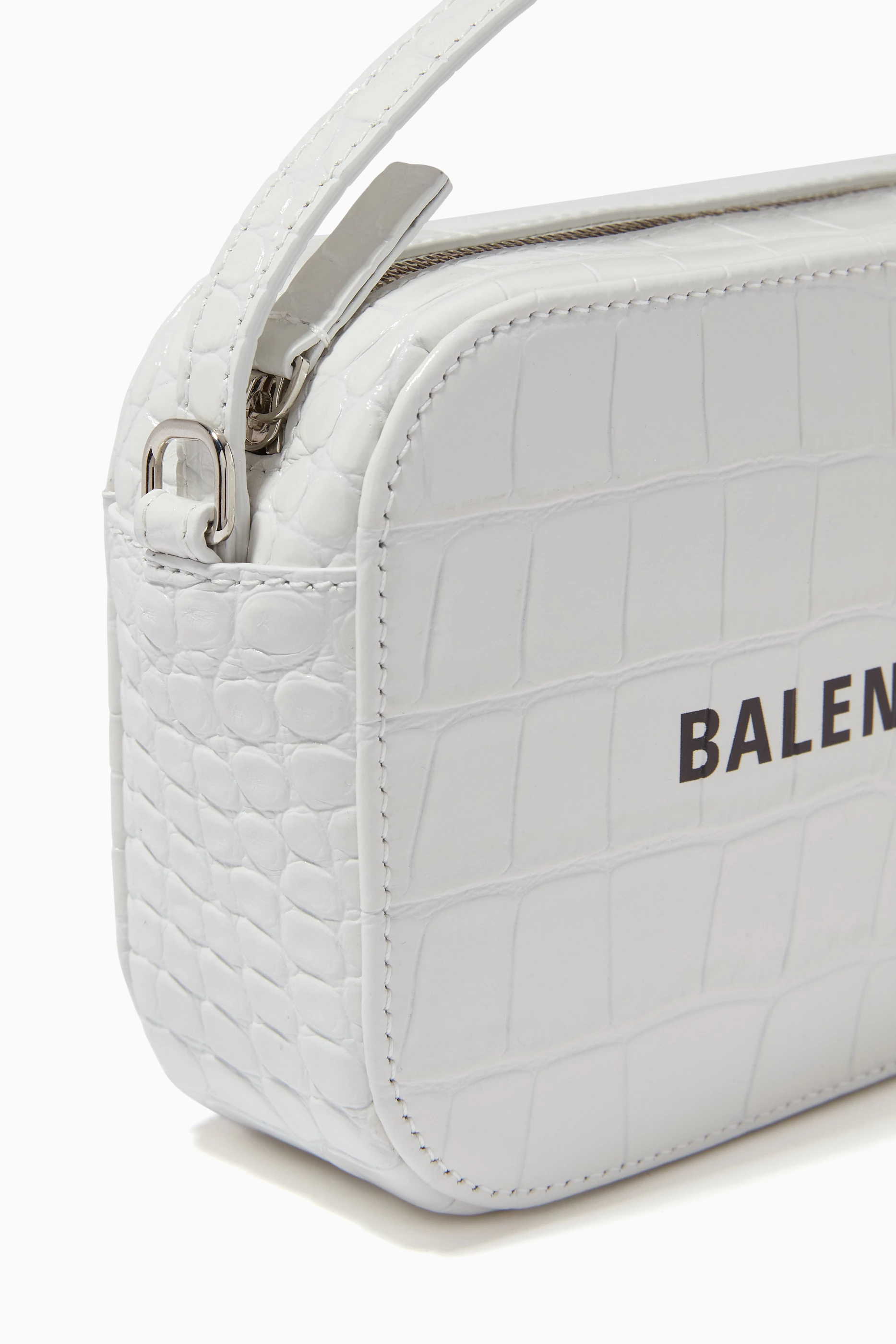 Buy Balenciaga White Everyday XS Camera Bag in Shiny Crocodile Embossed Calfskin For Women Online Ounass UAE