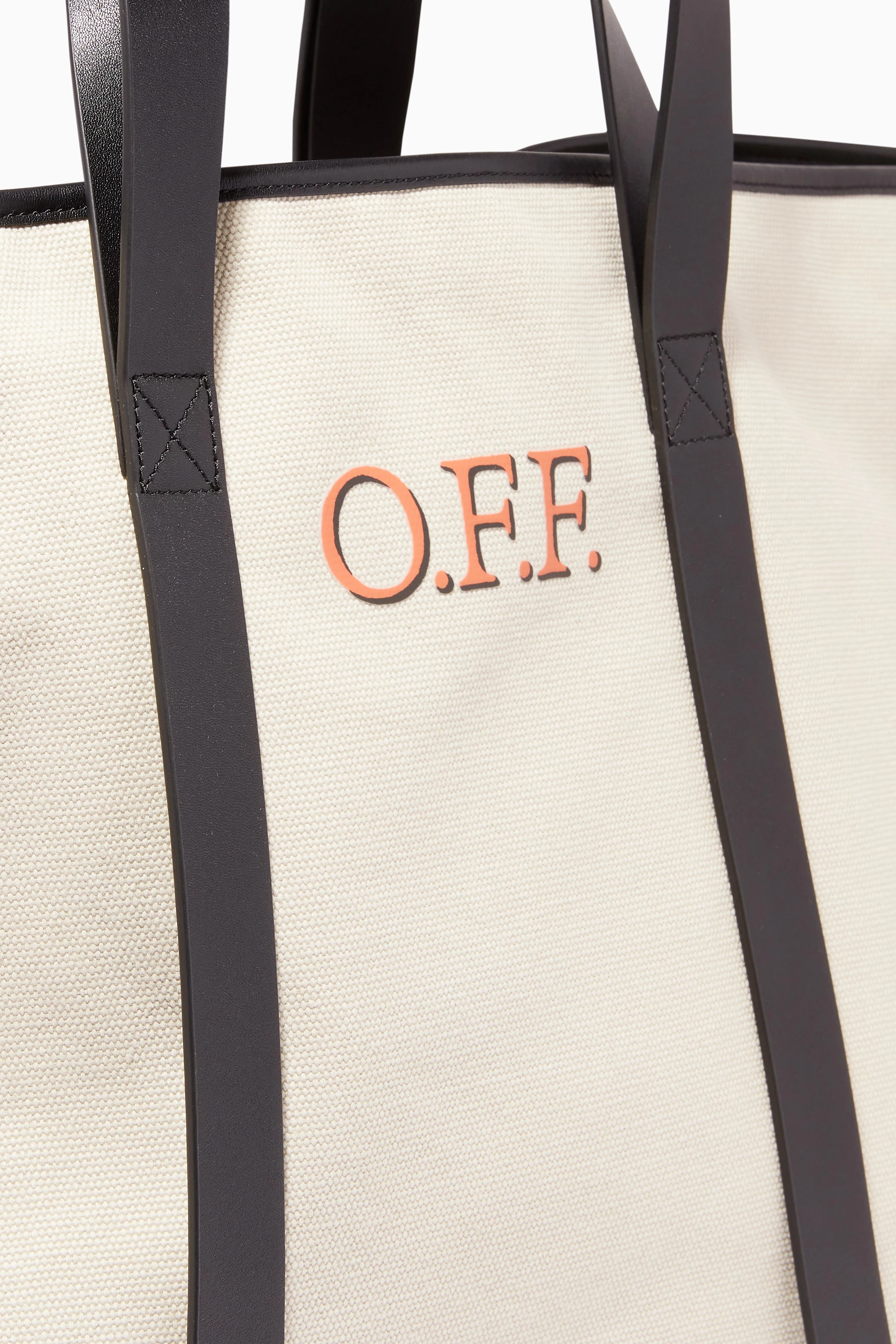 Off white commercial canvas tote clearance