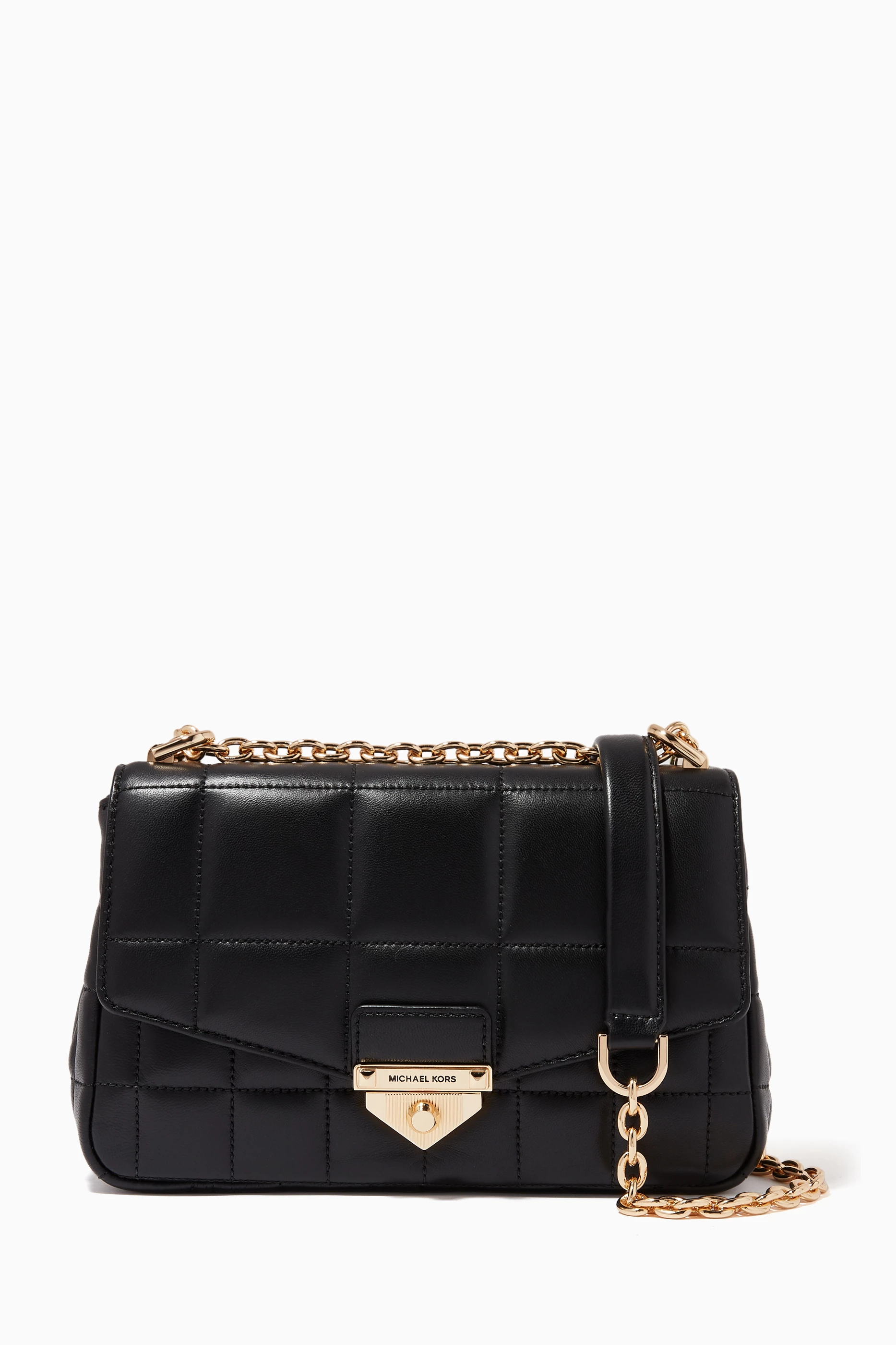 Buy Michael Kors Black Soho Large Shoulder Bag in Quilted Leather