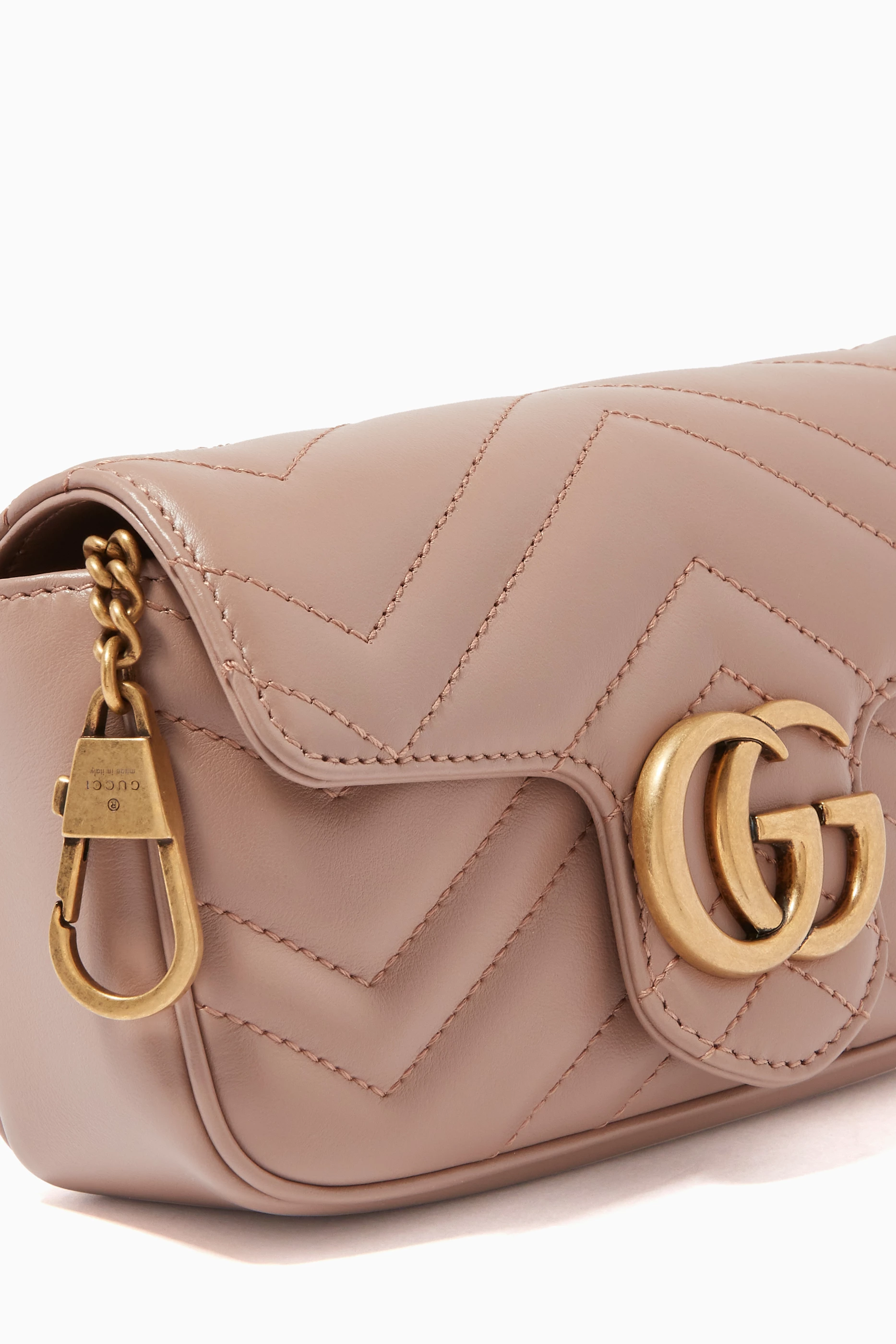 Buy Gucci Neutral Super Mini GG Marmont Bag in Matelasse Leather For Women Online Ounass UAE