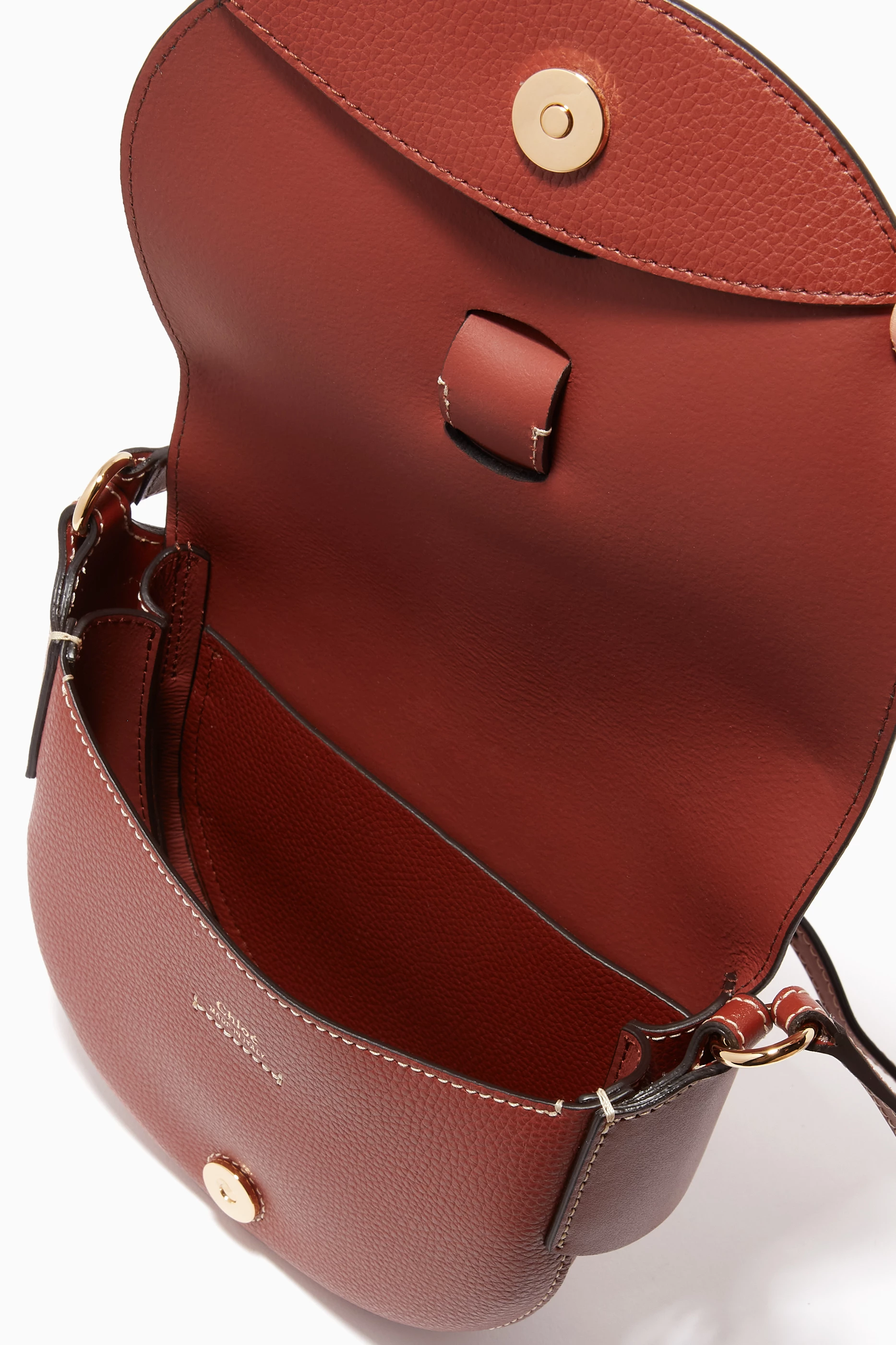 Buy Chloe Brown Small Darryl Saddle Bag in Small Grained Smooth Calfskin For Women Online Ounass UAE
