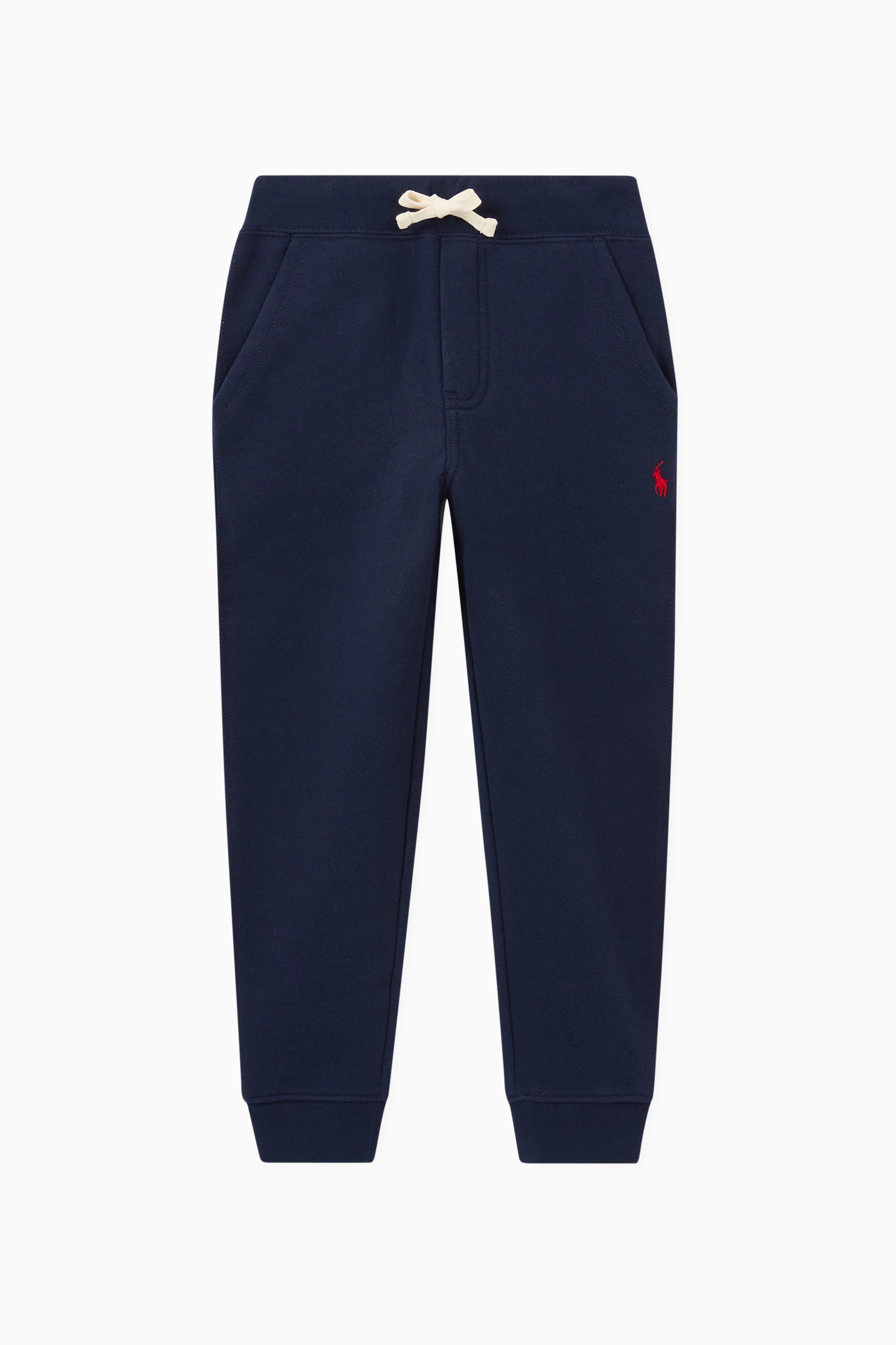 Buy Polo Ralph Lauren Blue Logo Fleece Sweatpants For Boys Online Ounass UAE