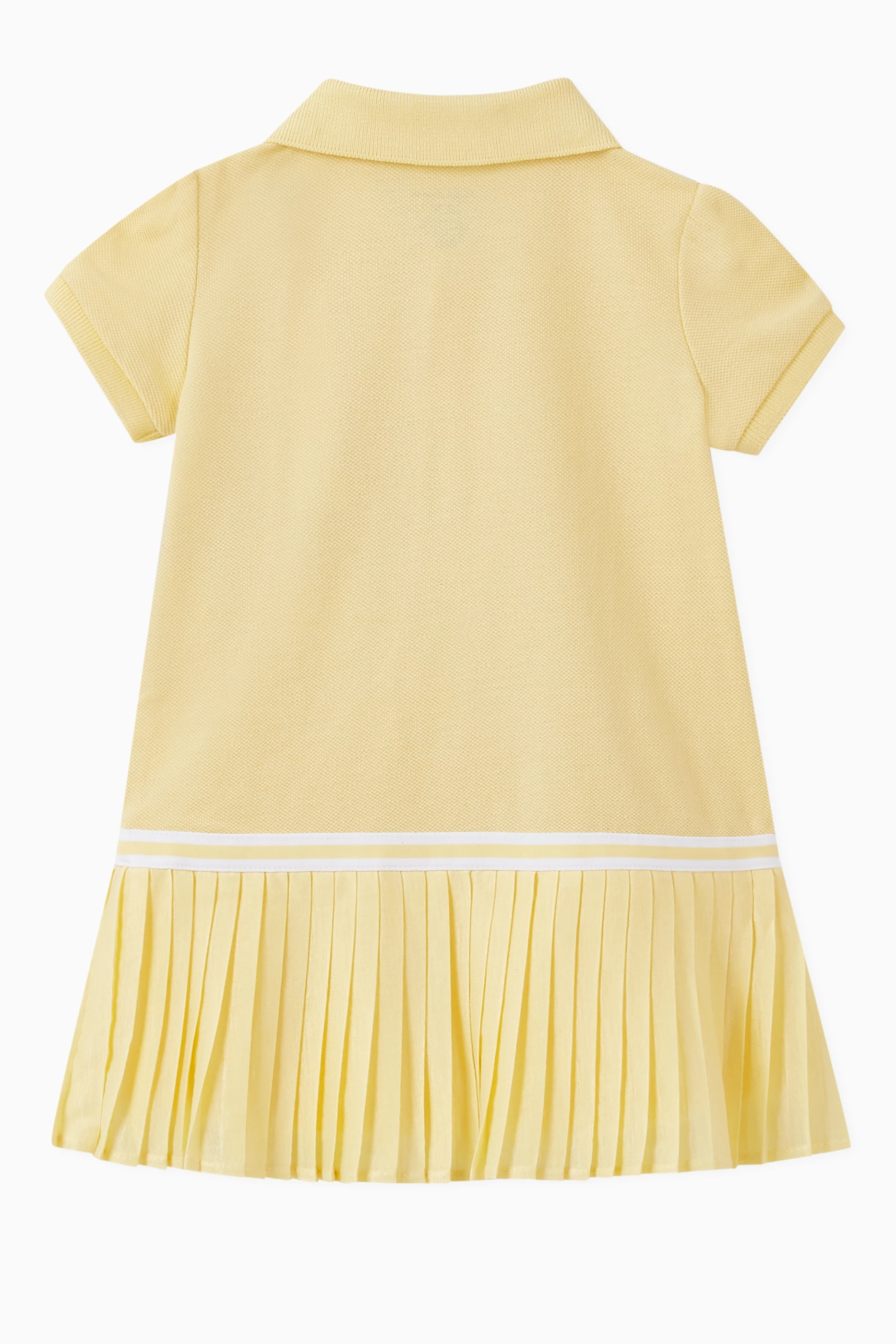 Yellow polo dress top