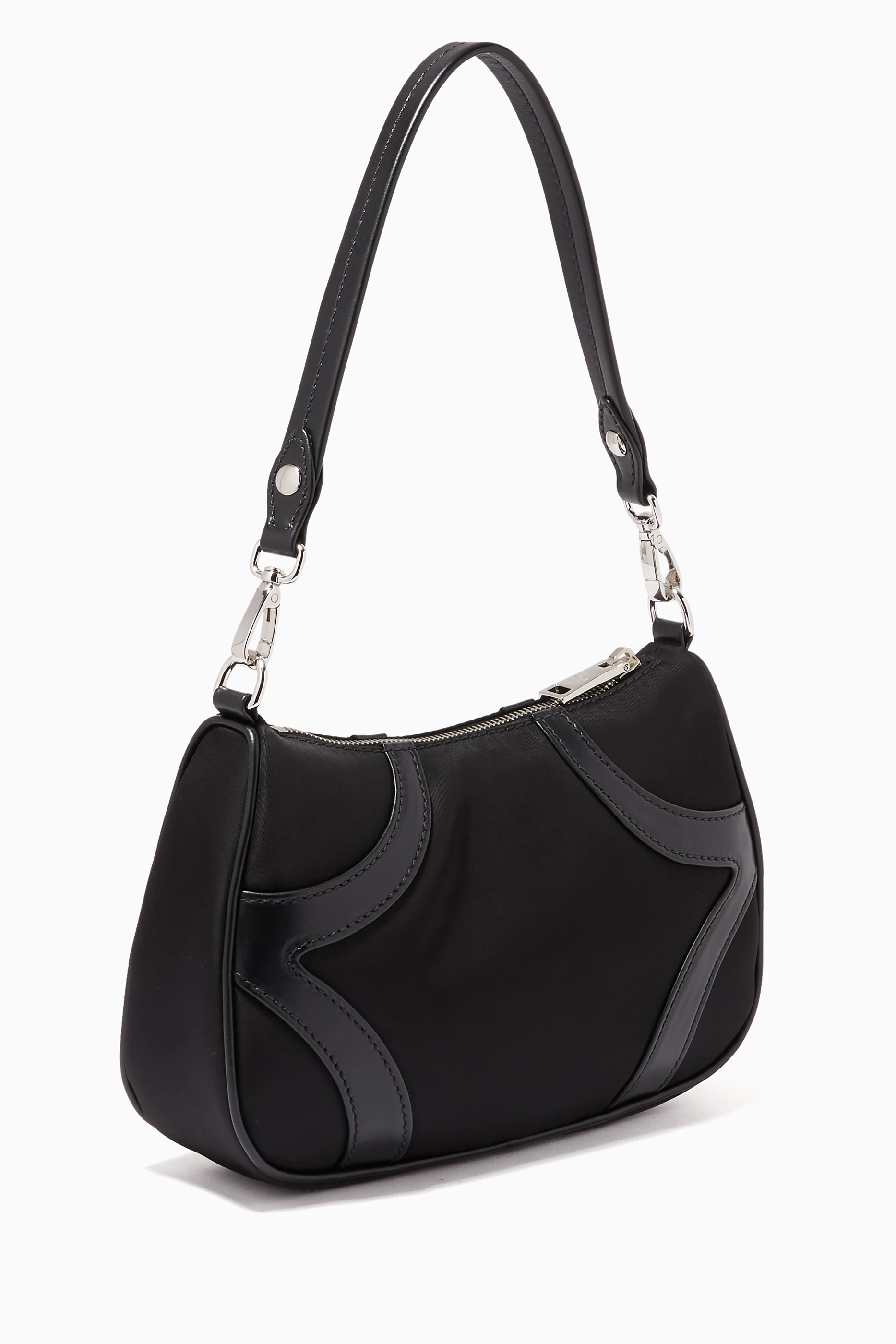 Buy Prada Black Bowling Shoulder Bag in Nylon Calf Leather For Women Online Ounass UAE