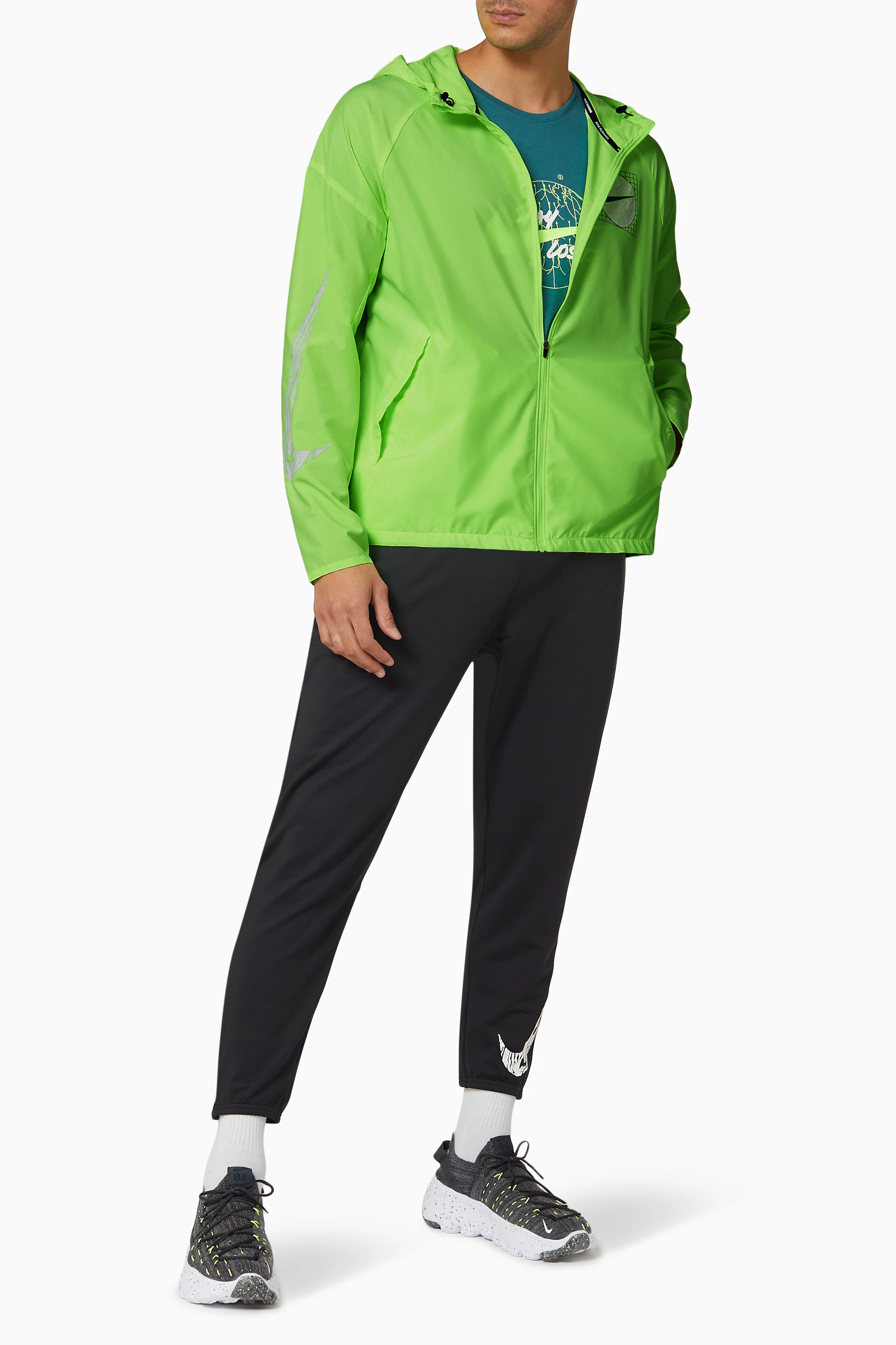 Buy Nike Green Nike Essential Wild Run Jacket For Men Online Ounass UAE