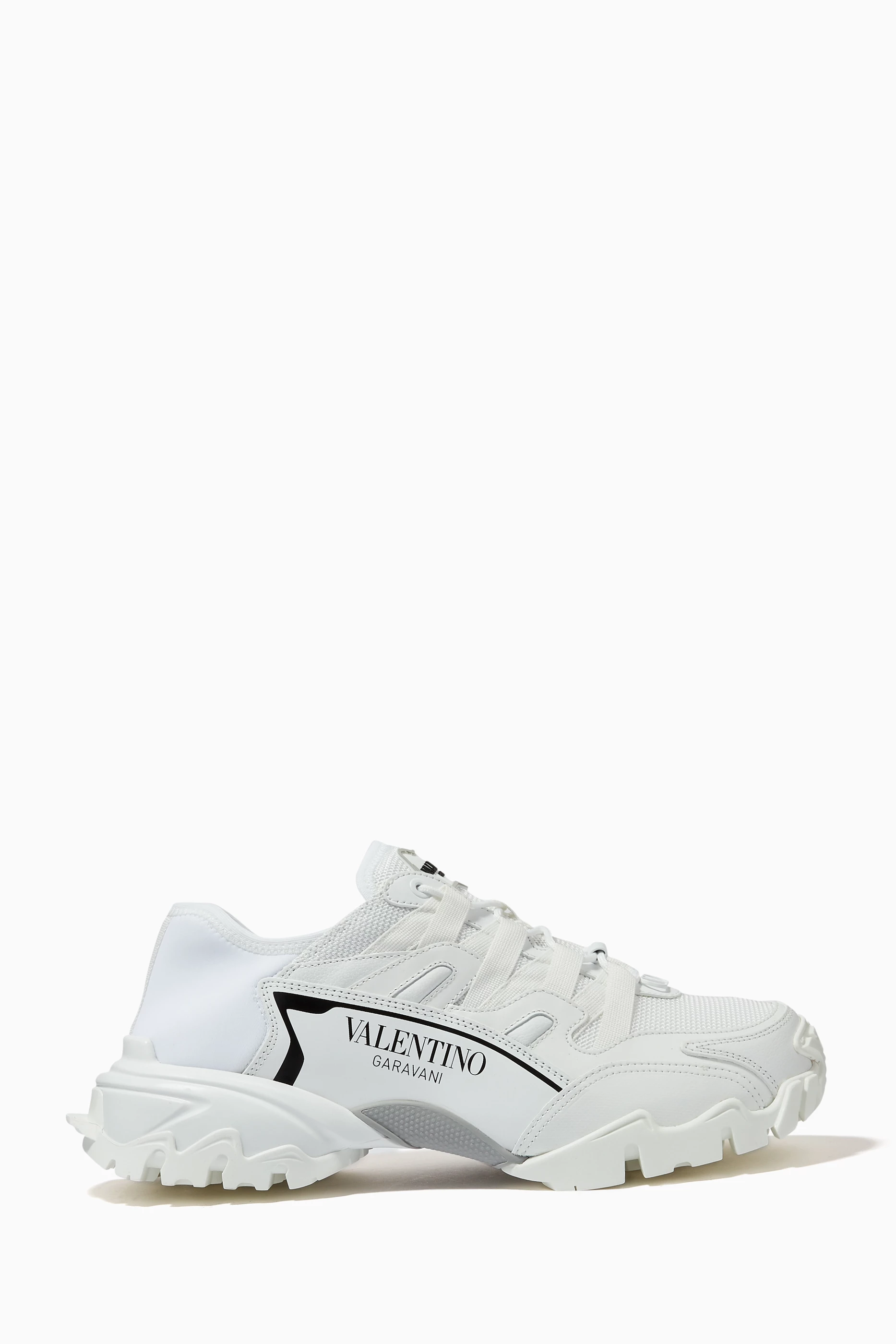 Buy Valentino Garavani White Valentino Garavani Climbers Sneakers in Fabric Calfskin For Women Online Ounass UAE