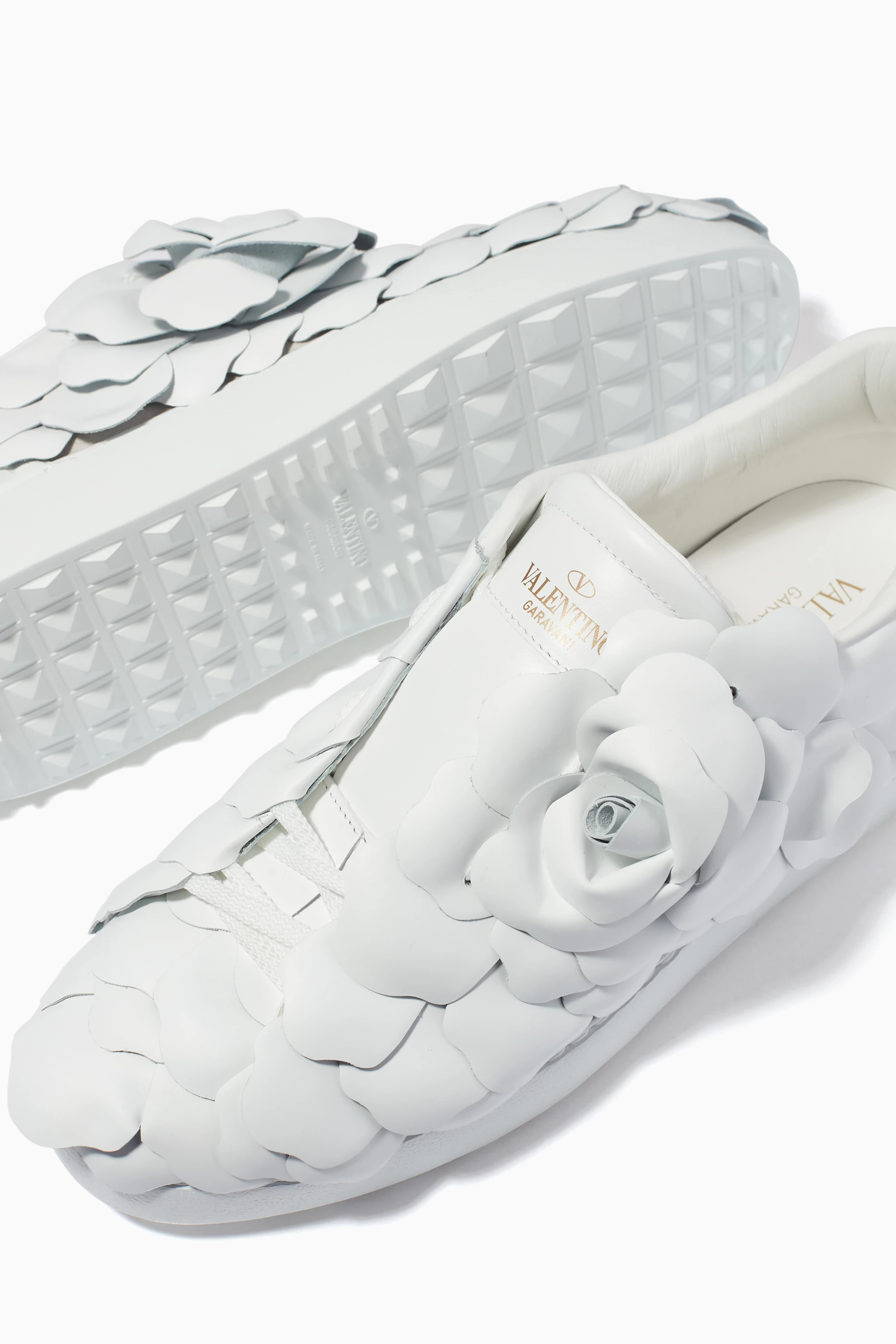 Buy Valentino Garavani White Valentino Garavani 03 Rose Edition Atelier Sneakers in Calfskin For Women Online Ounass UAE