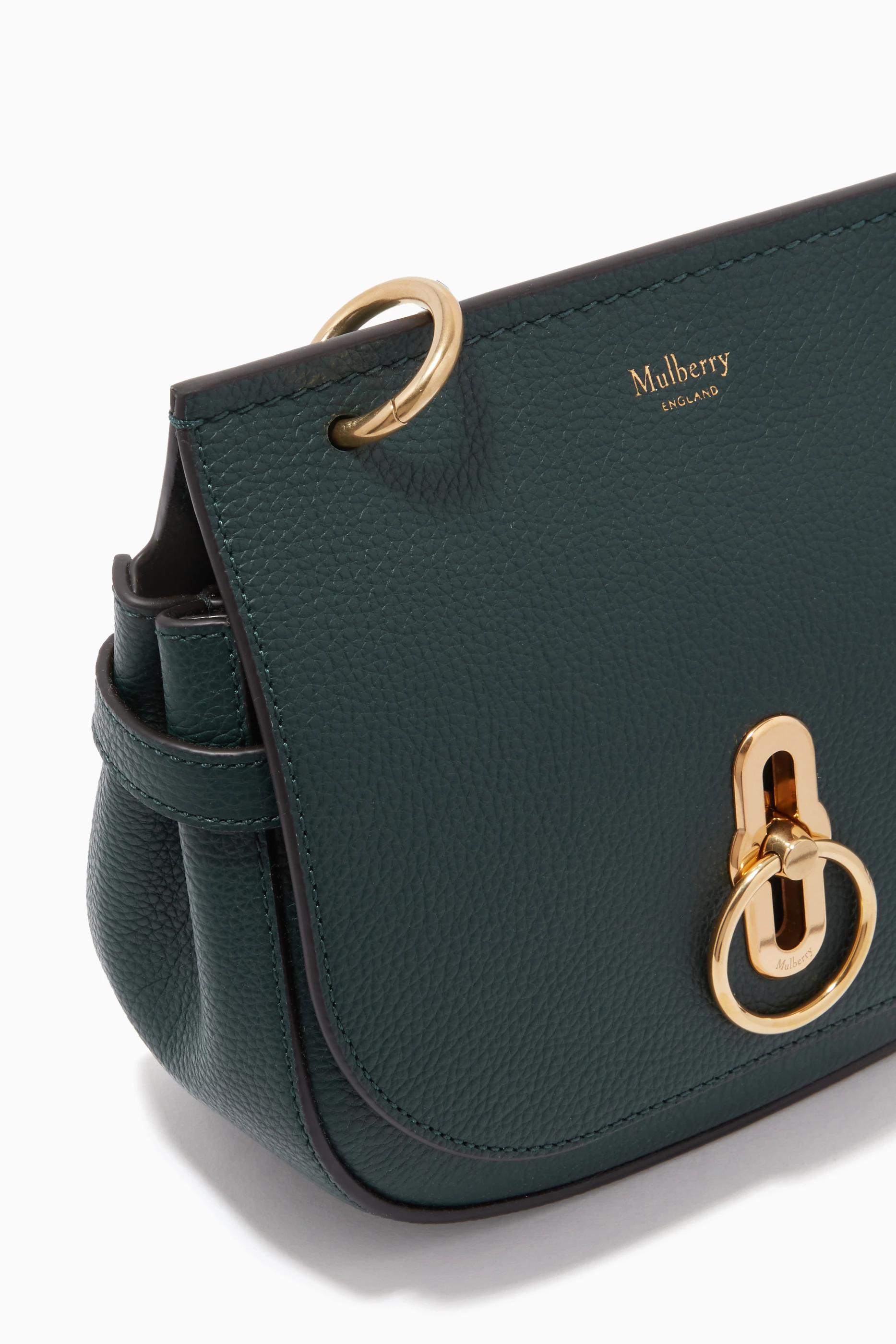 Buy Mulberry Green Small Amberley Satchel Bag in Small Classic Grain Leather For Women Online Ounass UAE