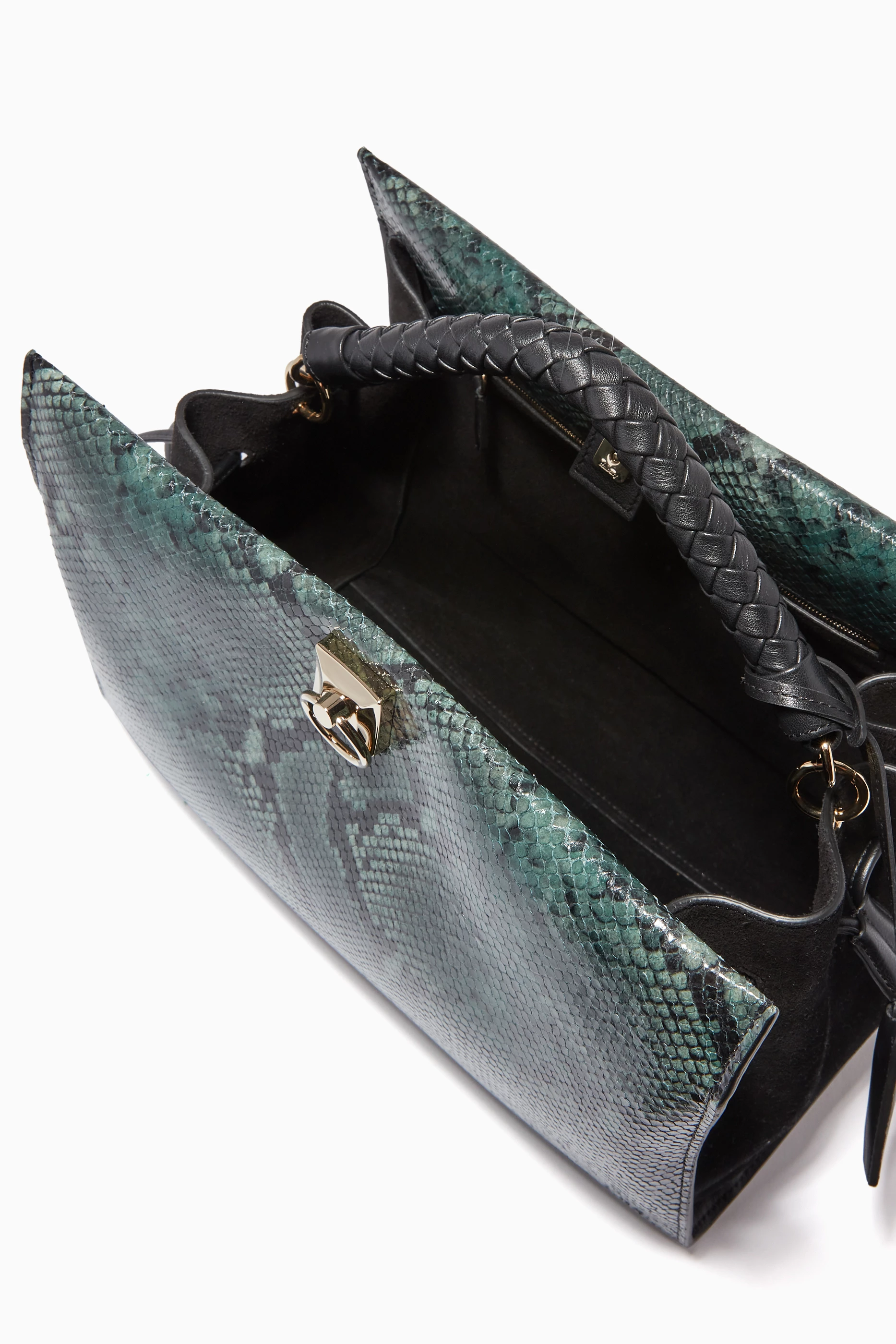 Buy Mulberry Green Iris Tote Bag in Python Printed Leather For Women Online Ounass UAE