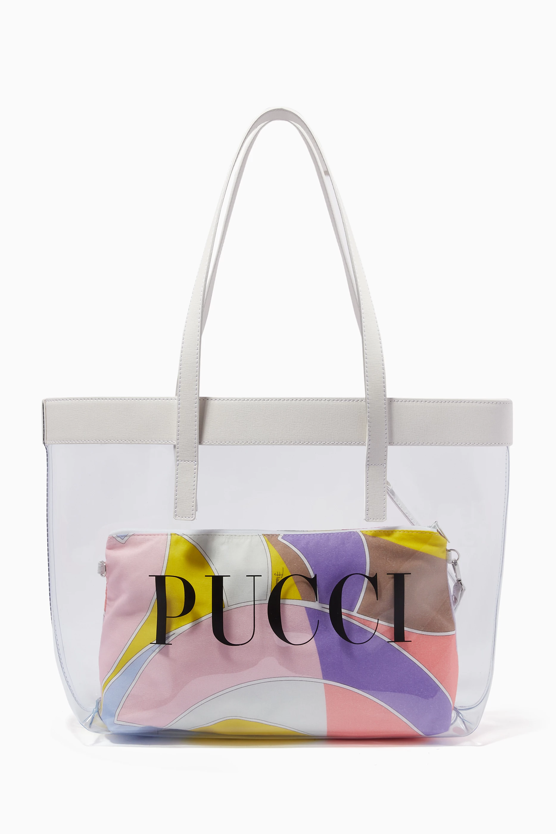 Buy Emilio Pucci Colourless Quirimbas Print Tote Bag in PVC For Girls Online Ounass UAE