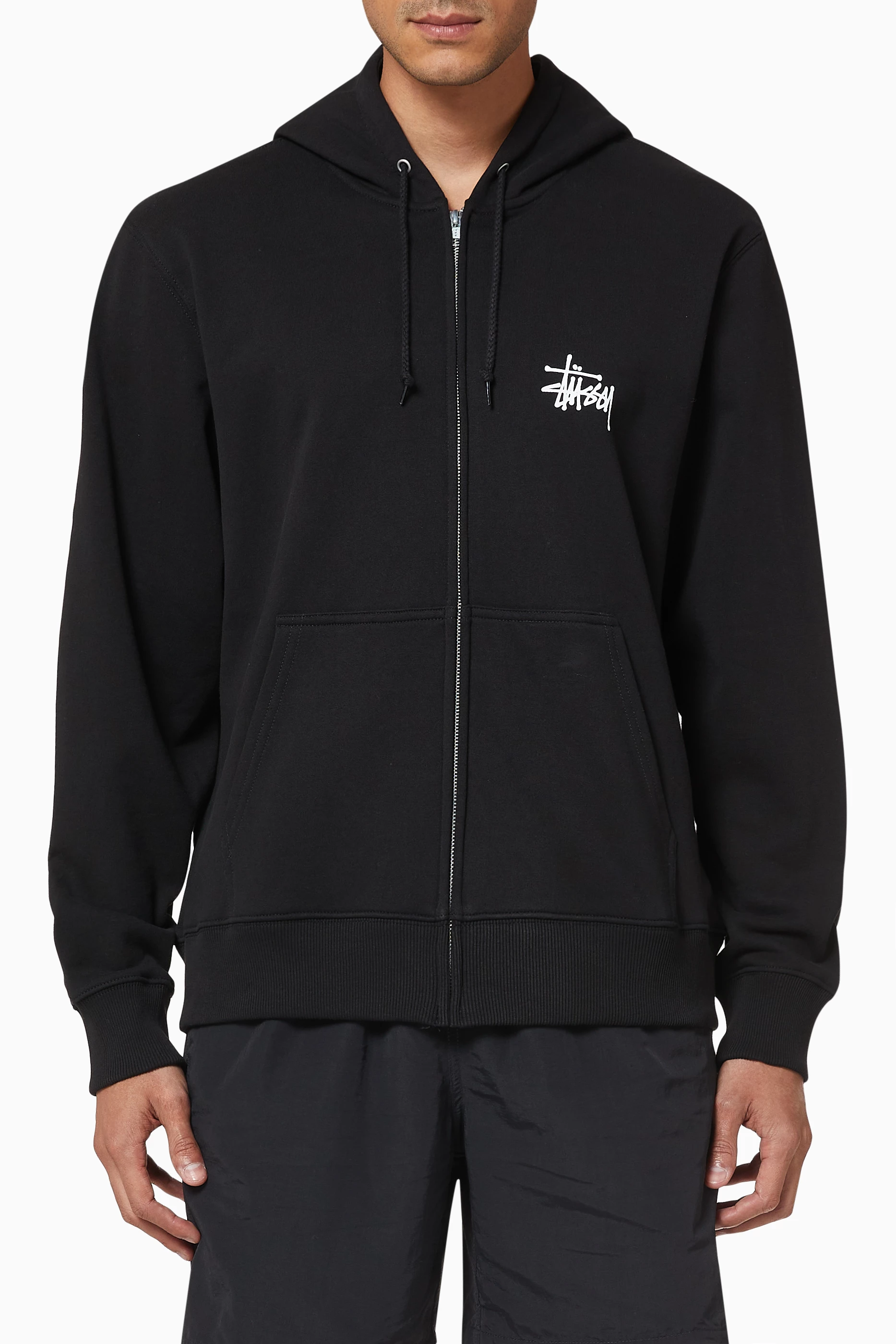 Stussy basic zip hoodie top