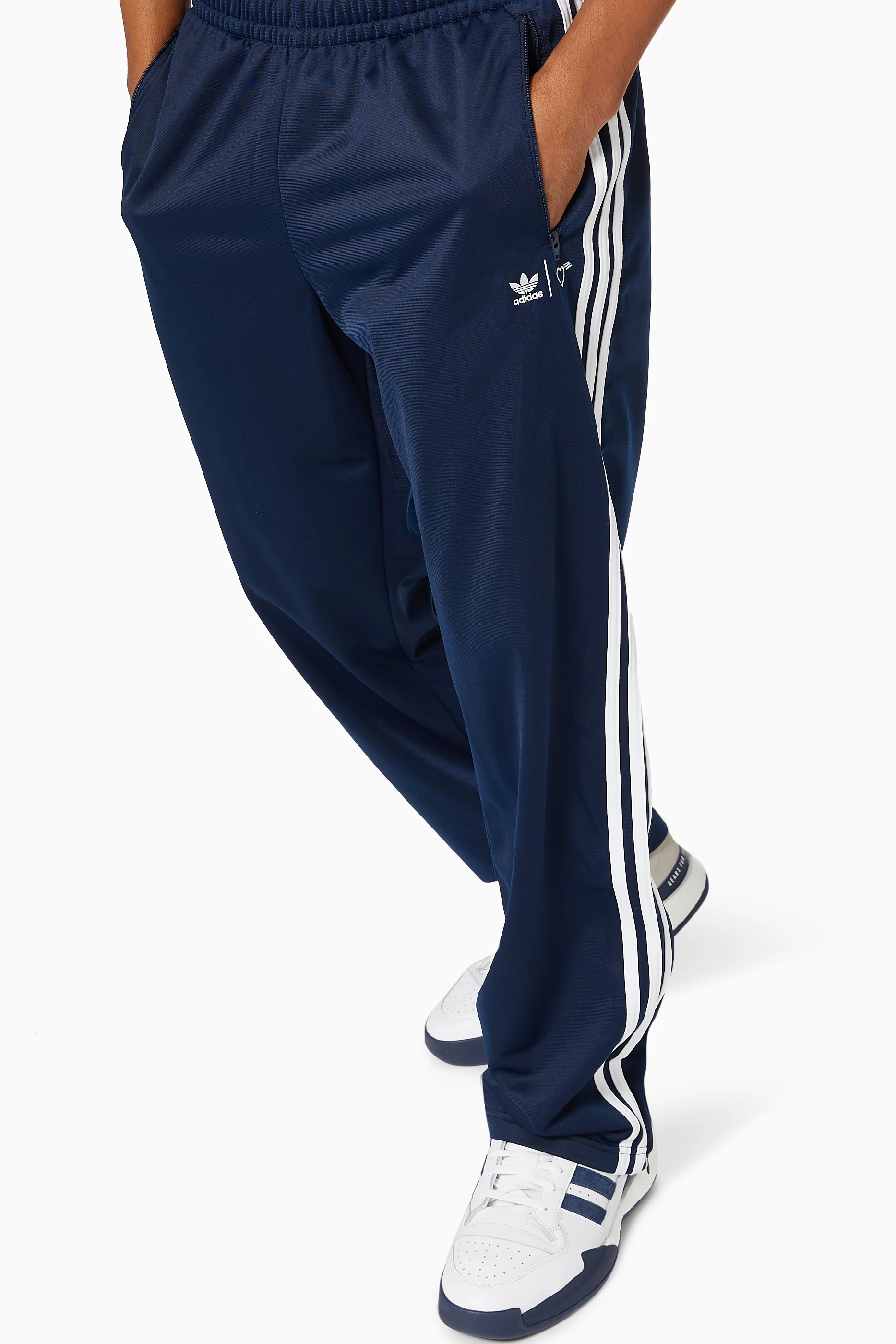 Adidas originals firebird track pants navy on sale