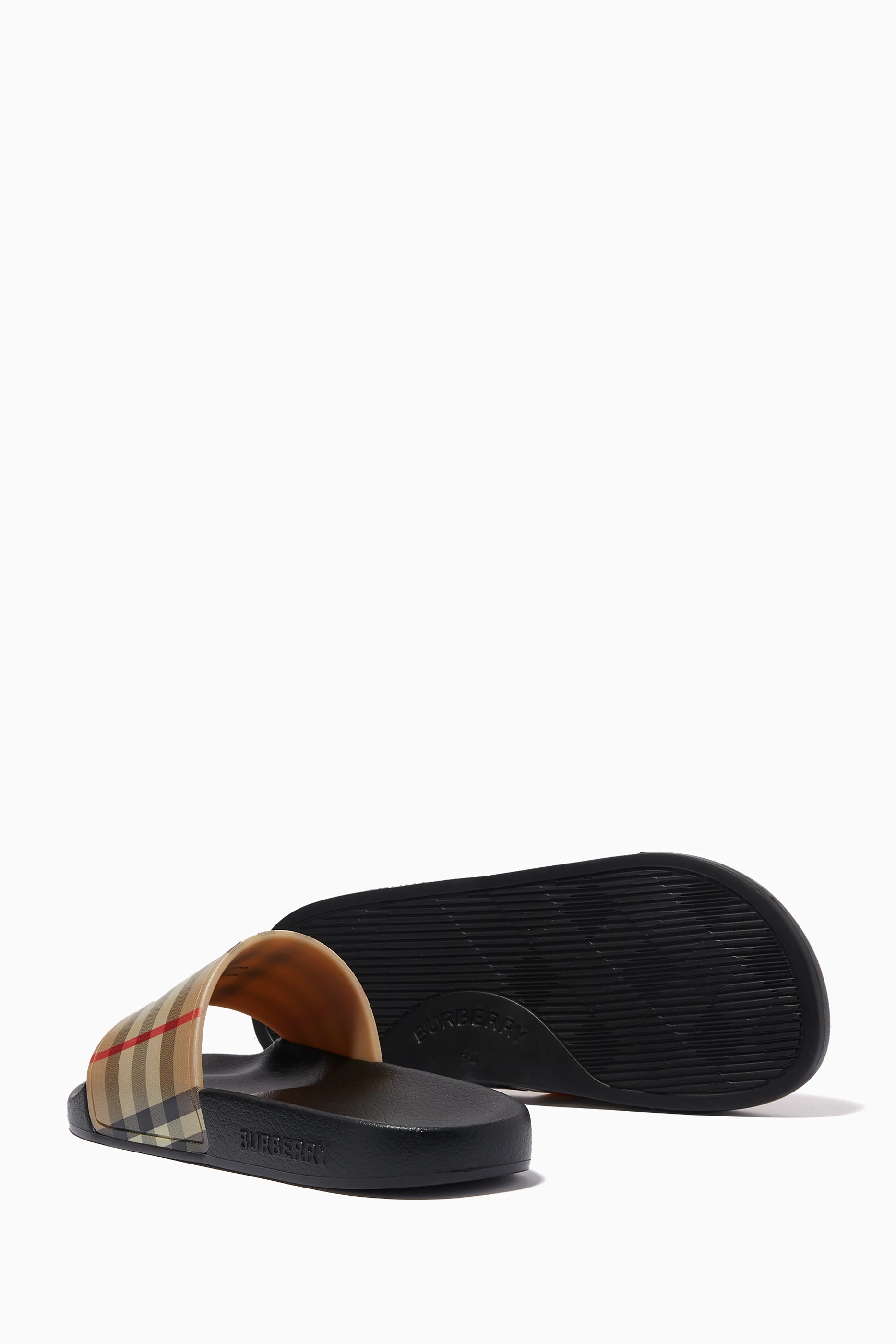 Burberry vintage check slides outlet