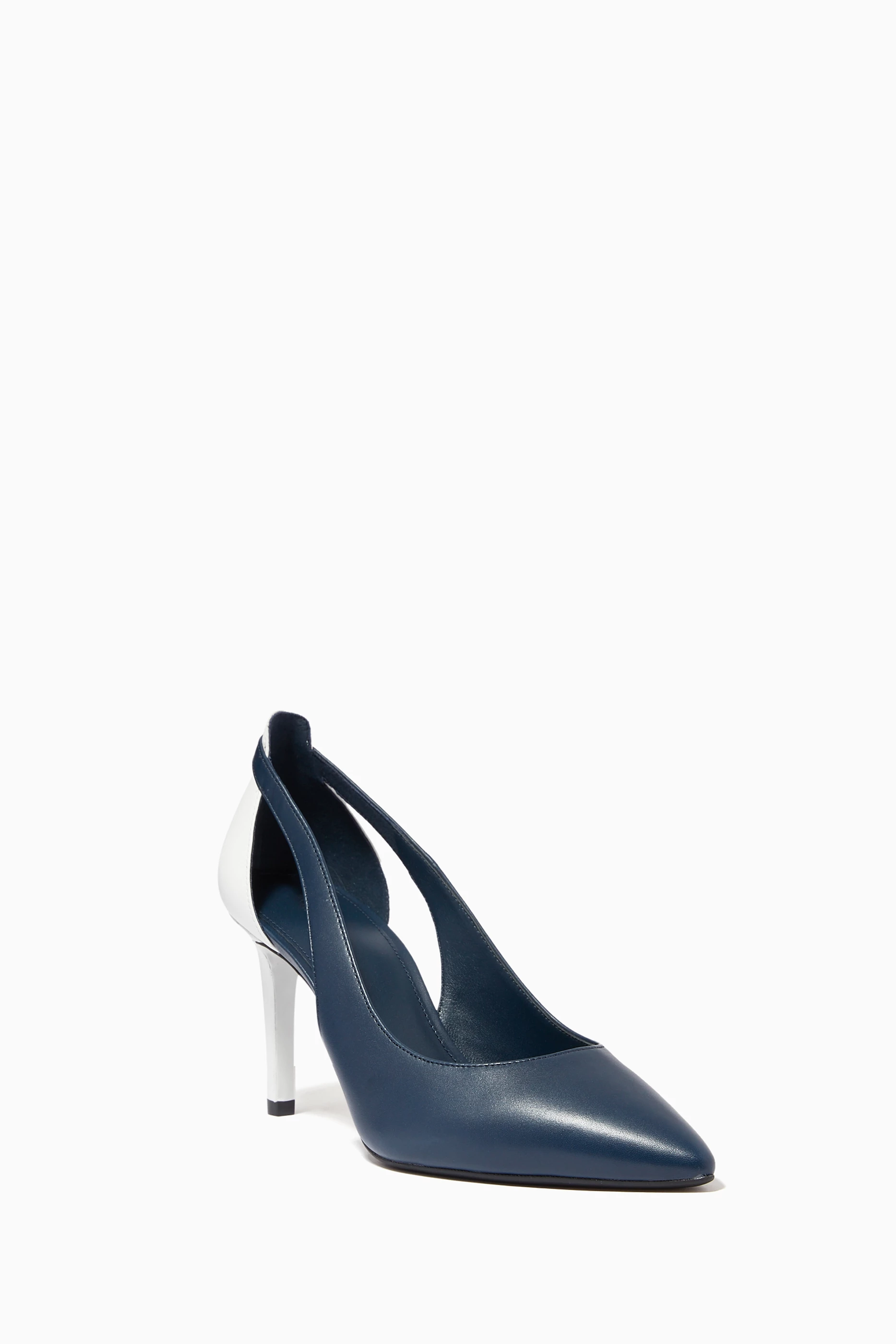 Buy Michael Kors Blue Cersei Flex Pumps in Leather For Women