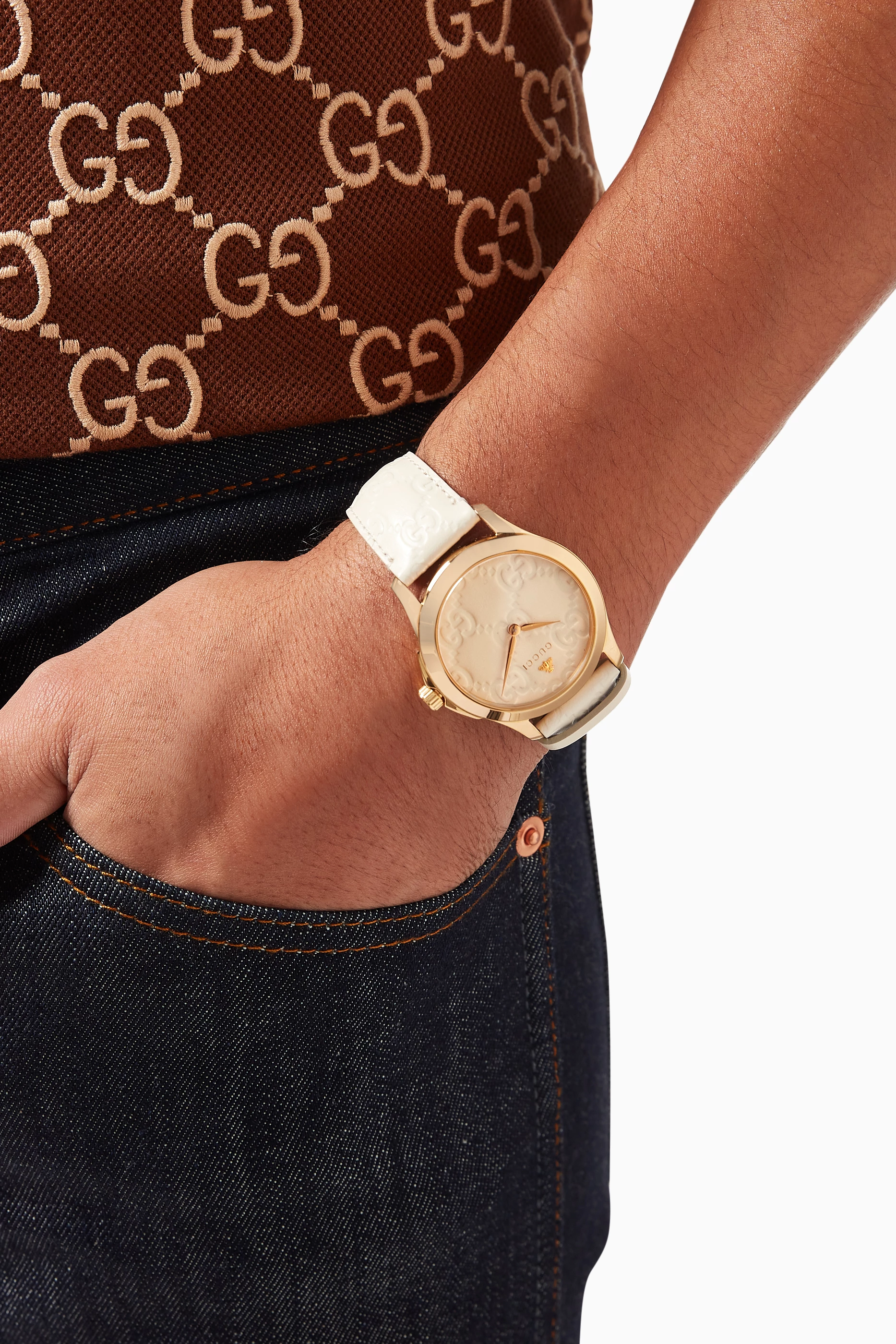 Gucci watch white shop