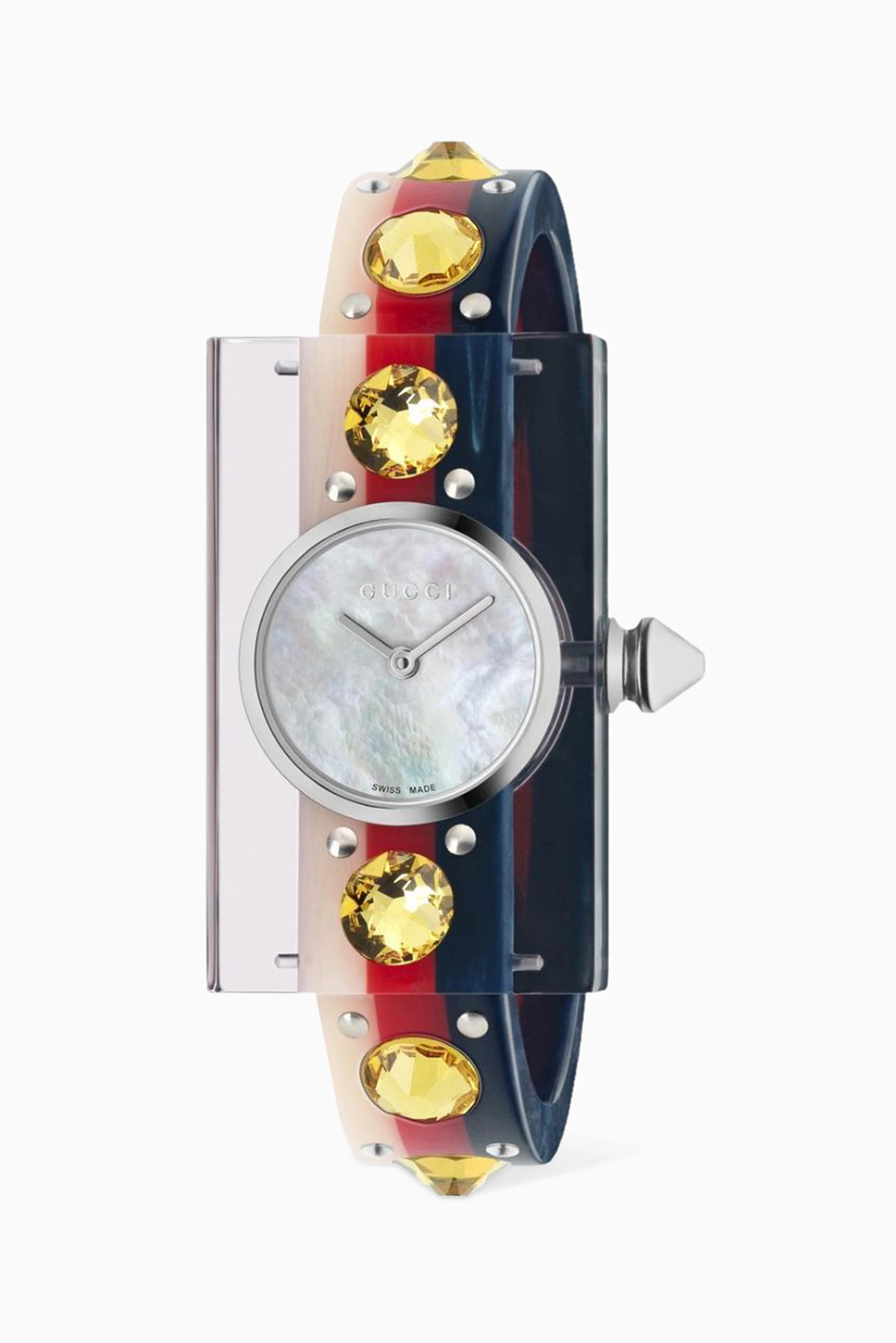 Buy Gucci Multicolour Vintage Web Quartz Watch 24mm For Women Online Ounass UAE