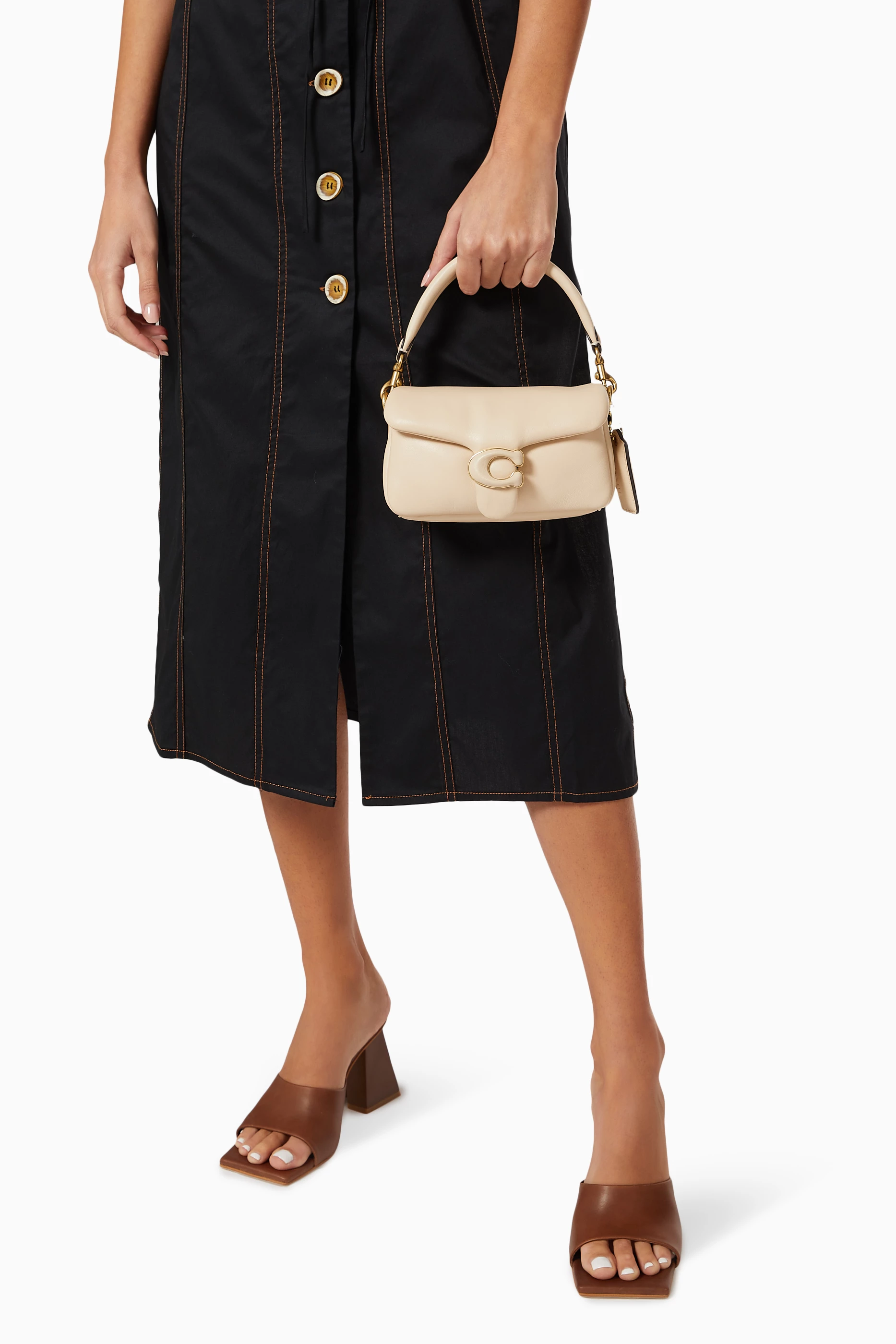 Coach Pillow Tabby Gold Coach Mini Pillow Coach Tabby 18 Ivory