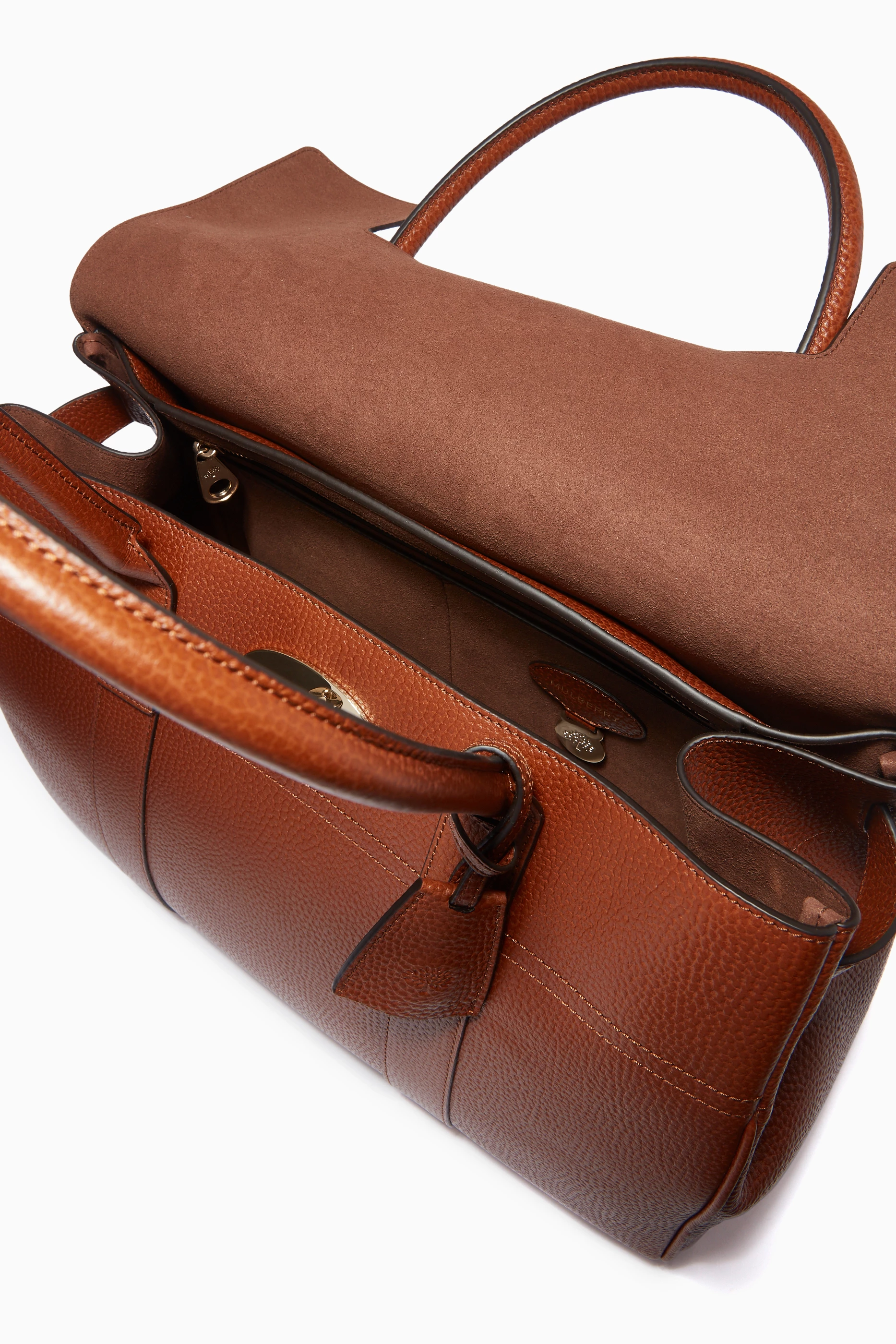 Buy Mulberry Brown Bayswater Shoulder Bag in Natural Grain Leather For Women Online Ounass UAE