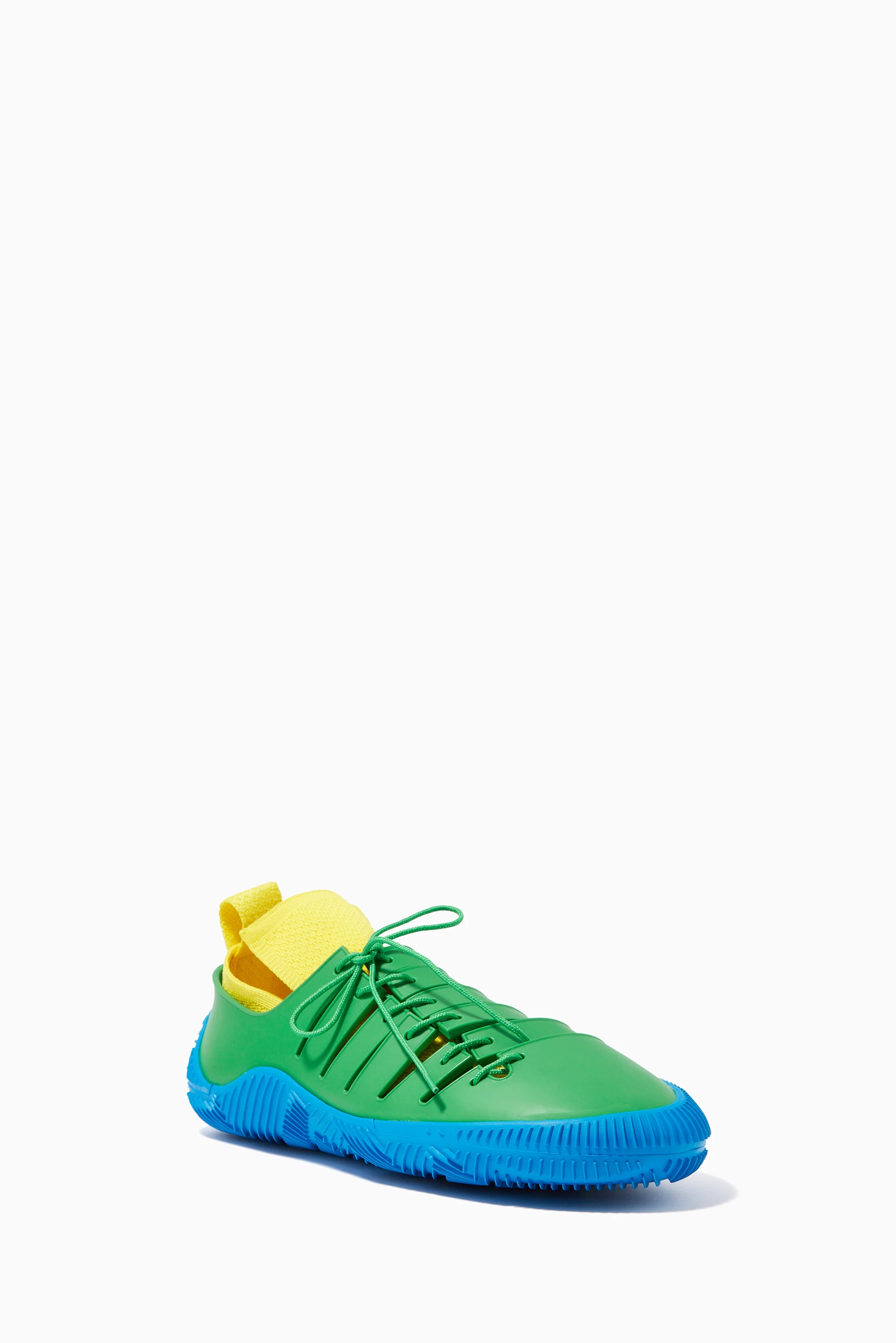 Buy Bottega Veneta Green Climber Sneakers in Tech-knit