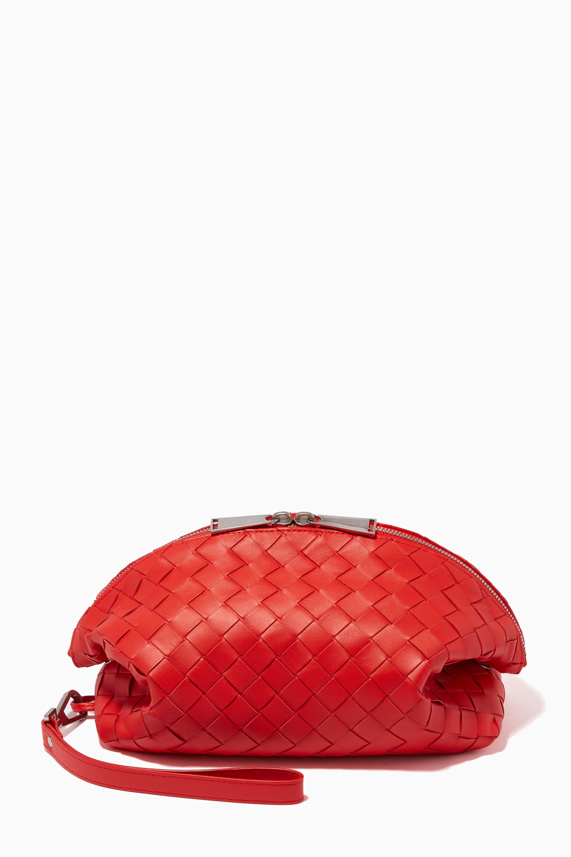 Buy Bottega Veneta Red Coin Case in Intrecciato Calfskin For Men 