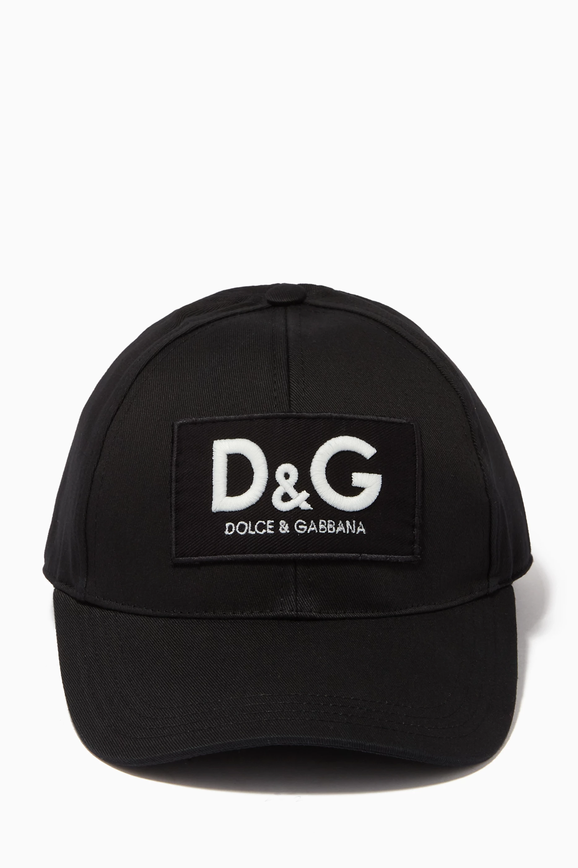 Buy Dolce Gabbana Black Baseball Cap with D G Patch in Cotton Twill For Men Online Ounass UAE