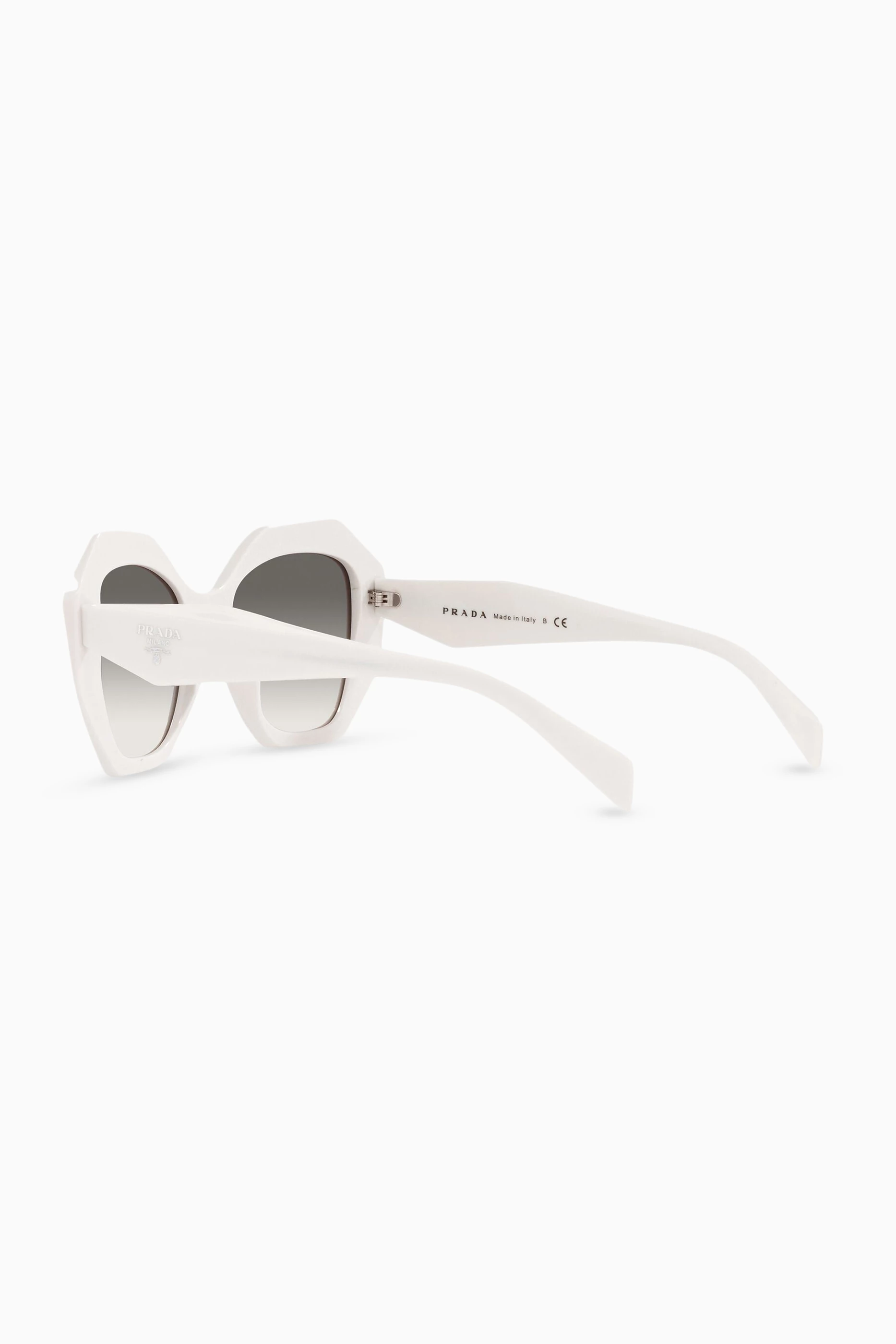 Womens PRADA White Oversized Sunglasses Prada PS04WS White Linea Rossa Shield Visor Sunglasses  main image 4