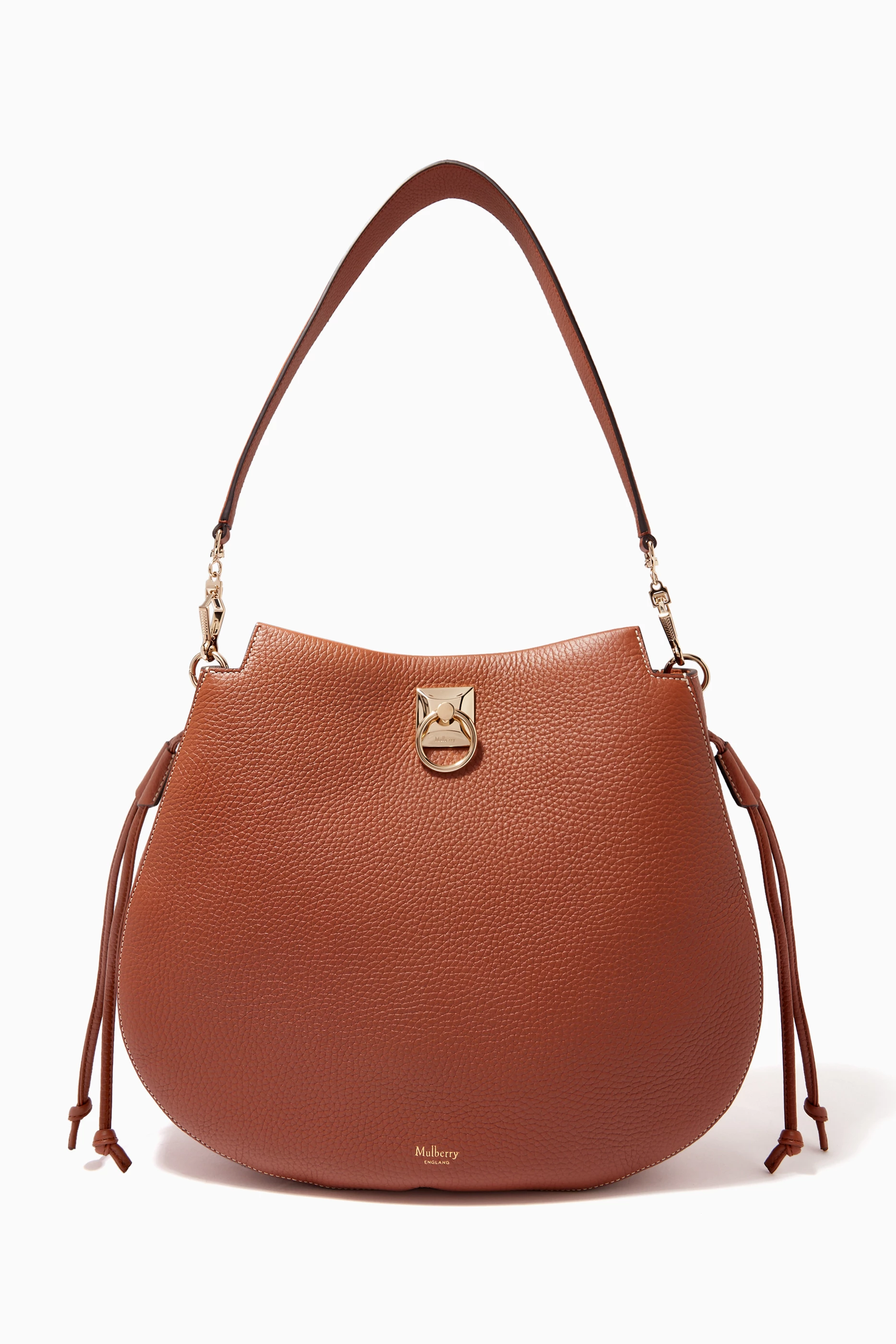 Buy Mulberry Brown Iris Hobo Shoulder Bag in Heavy Grain Leather For Women Online Ounass UAE