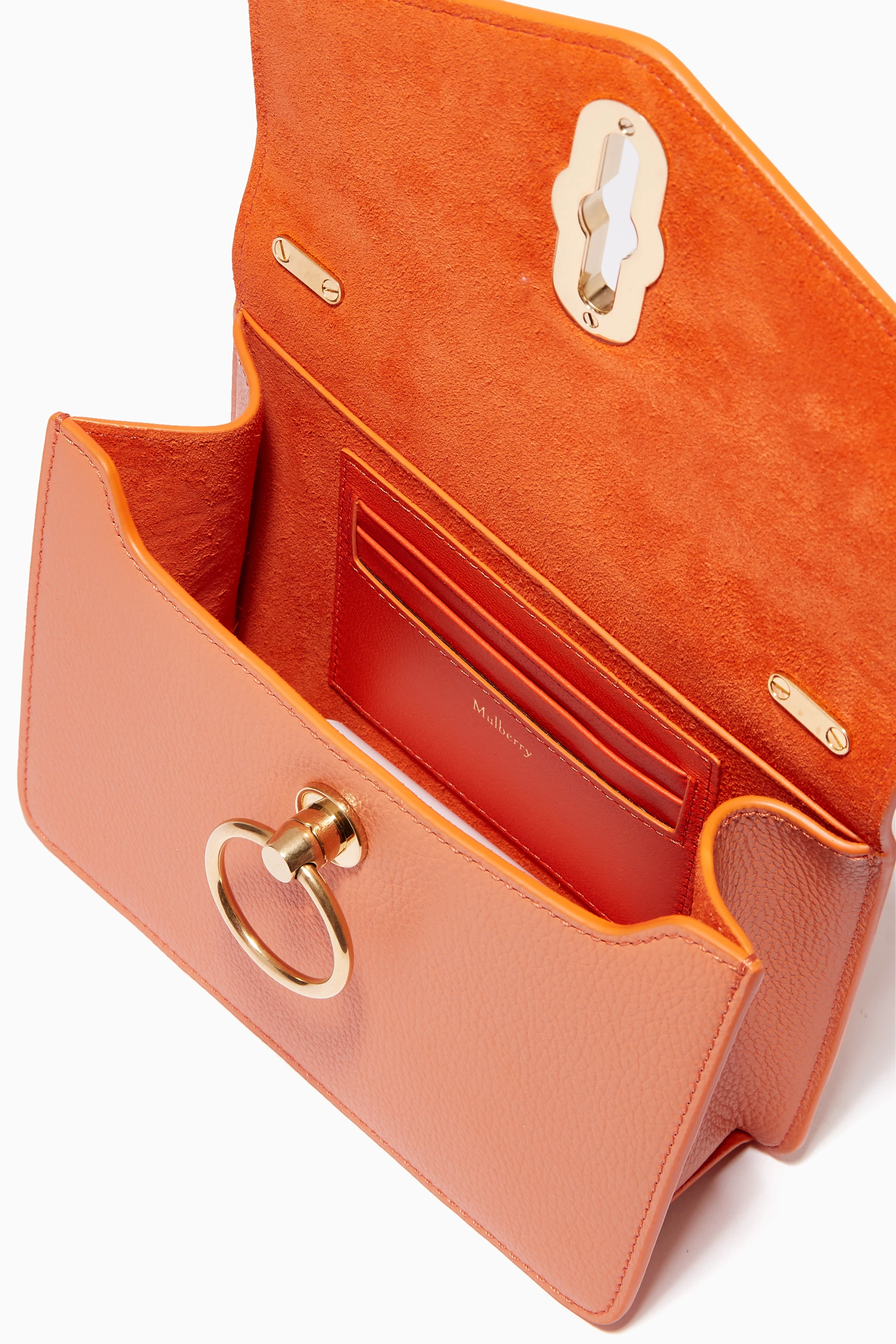 Buy Mulberry Orange Small Amberley Crossbody Bag in Heavy Grain Leather For Women Online Ounass UAE