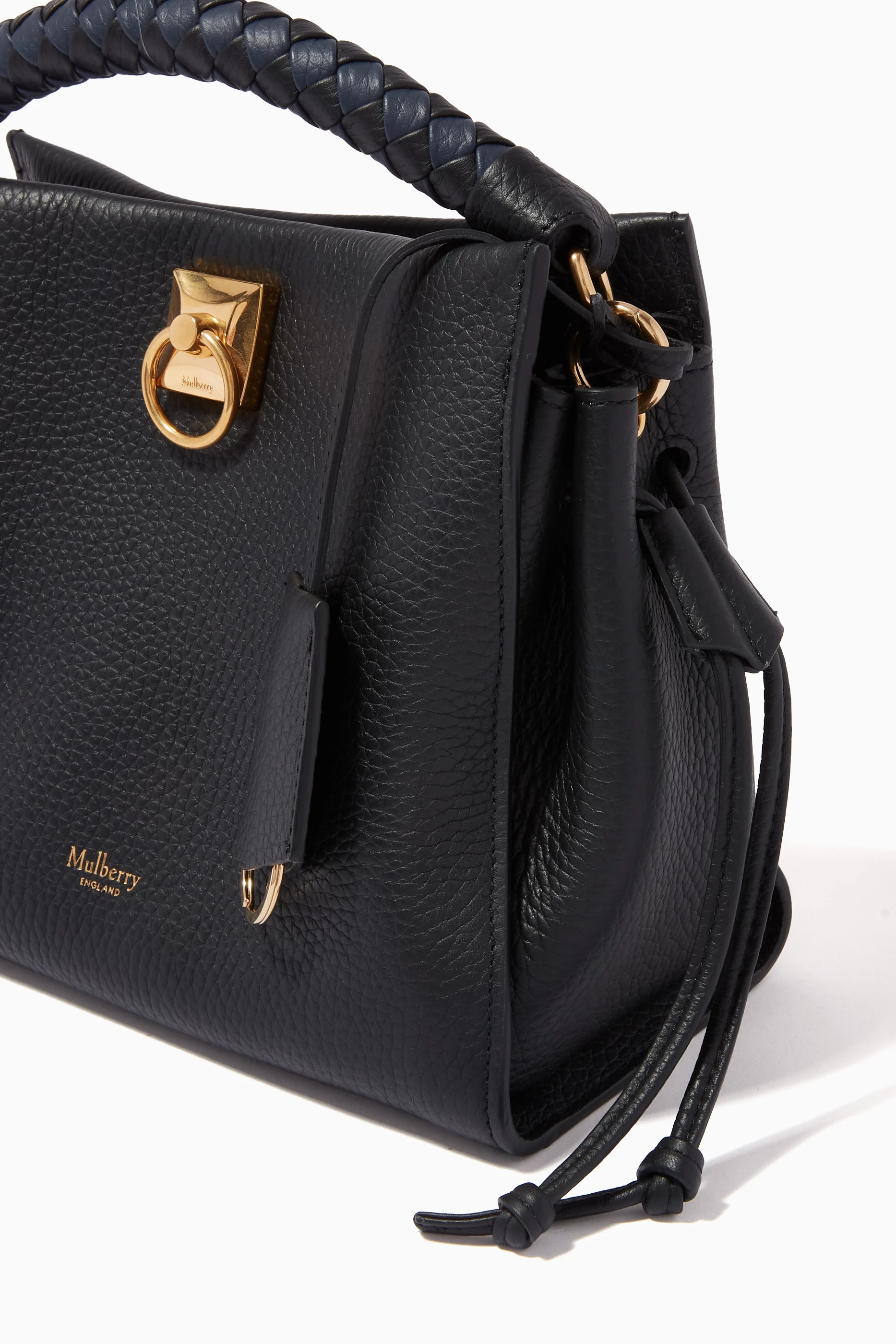 Buy Mulberry Black Small Iris Shoulder Bag in Heavy Grain Leather For Women Online Ounass UAE