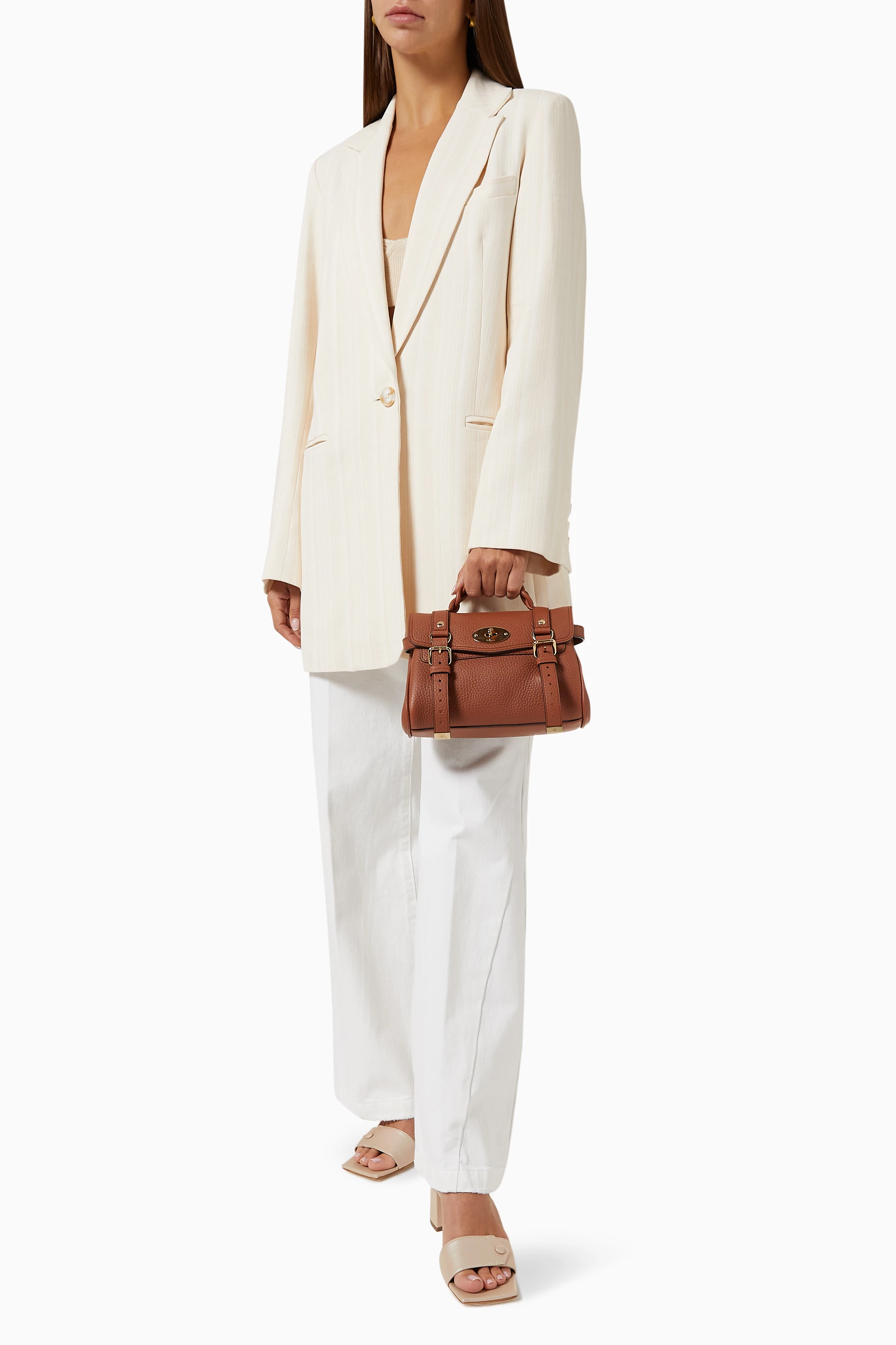 Buy Mulberry Brown Mini Alexa Satchel Bag in Small Classic Grain Leather For Women Online Ounass UAE