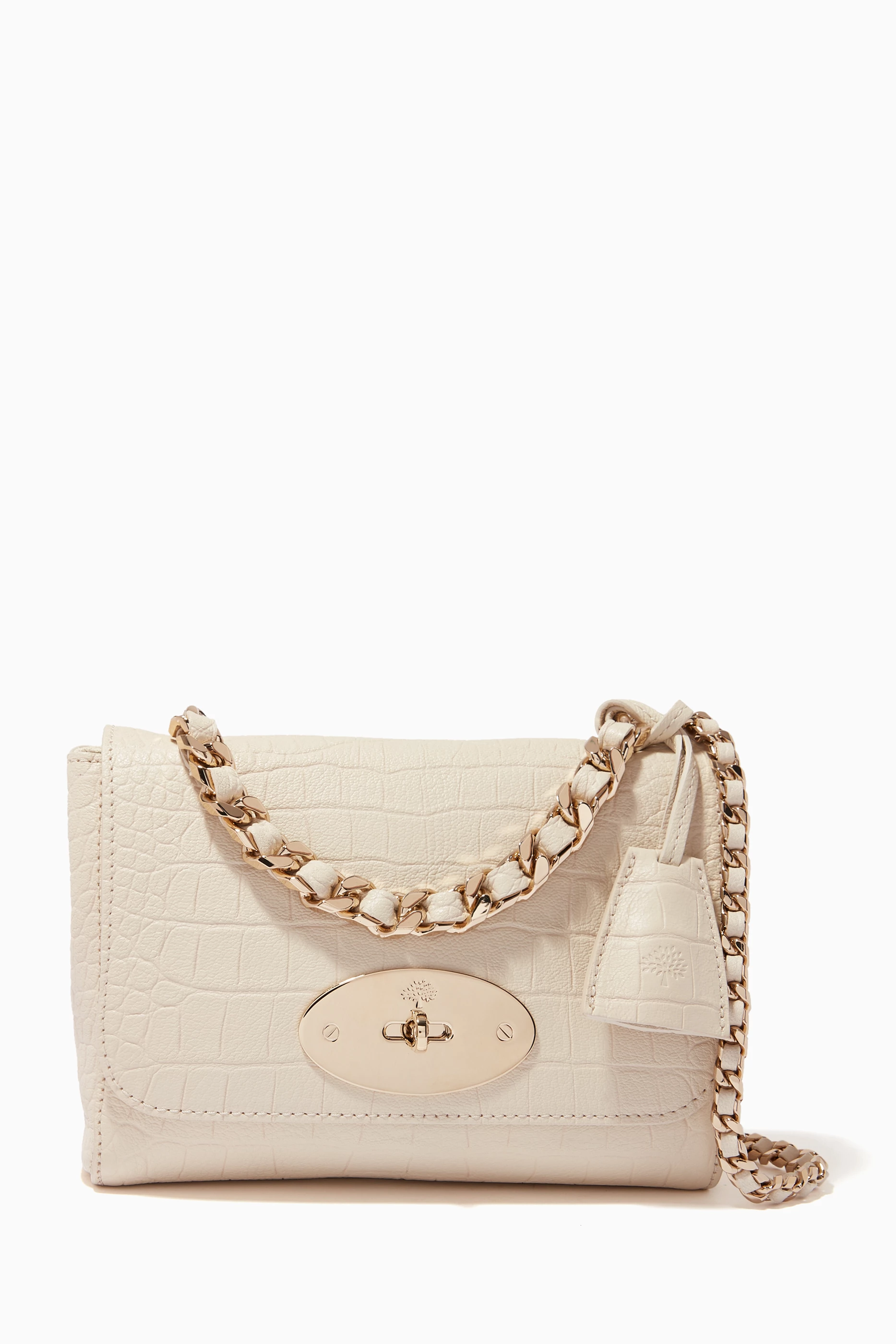 Buy Mulberry White Lily Top Handle Bag in Soft Croc Print Leather For Women Online Ounass UAE