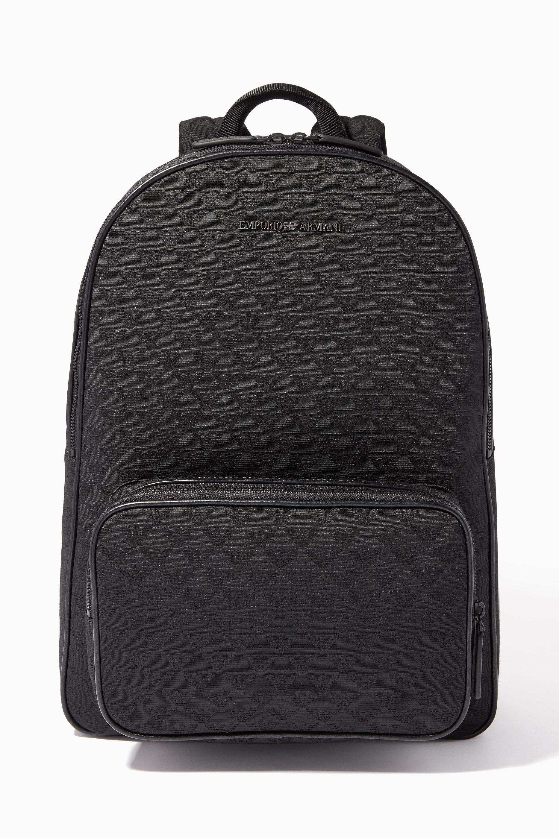 Emporio armani black backpack clearance
