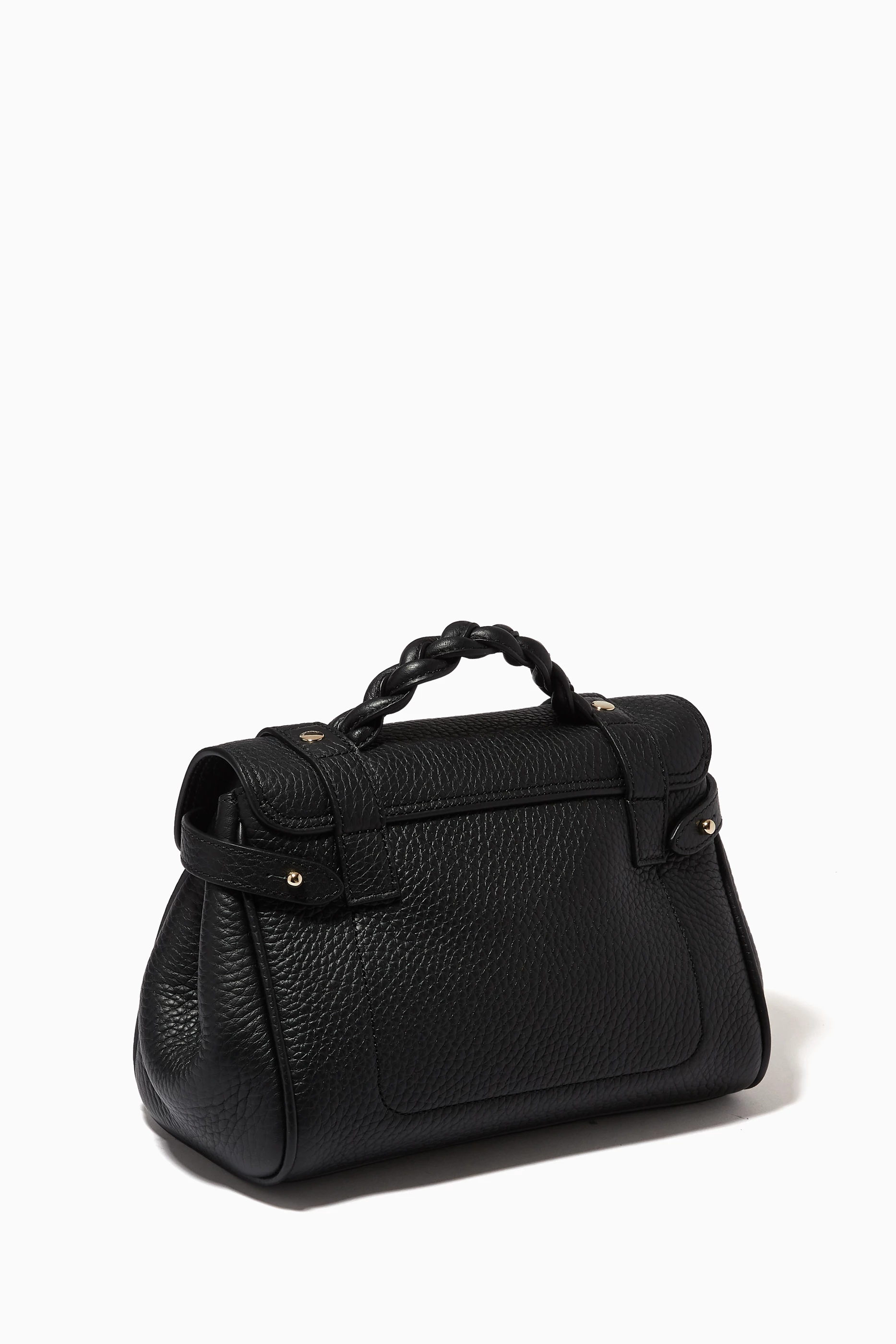 Buy Mulberry Black Mini Alexa Satchel Bag in Small Classic Grain Leather For Women Online Ounass UAE