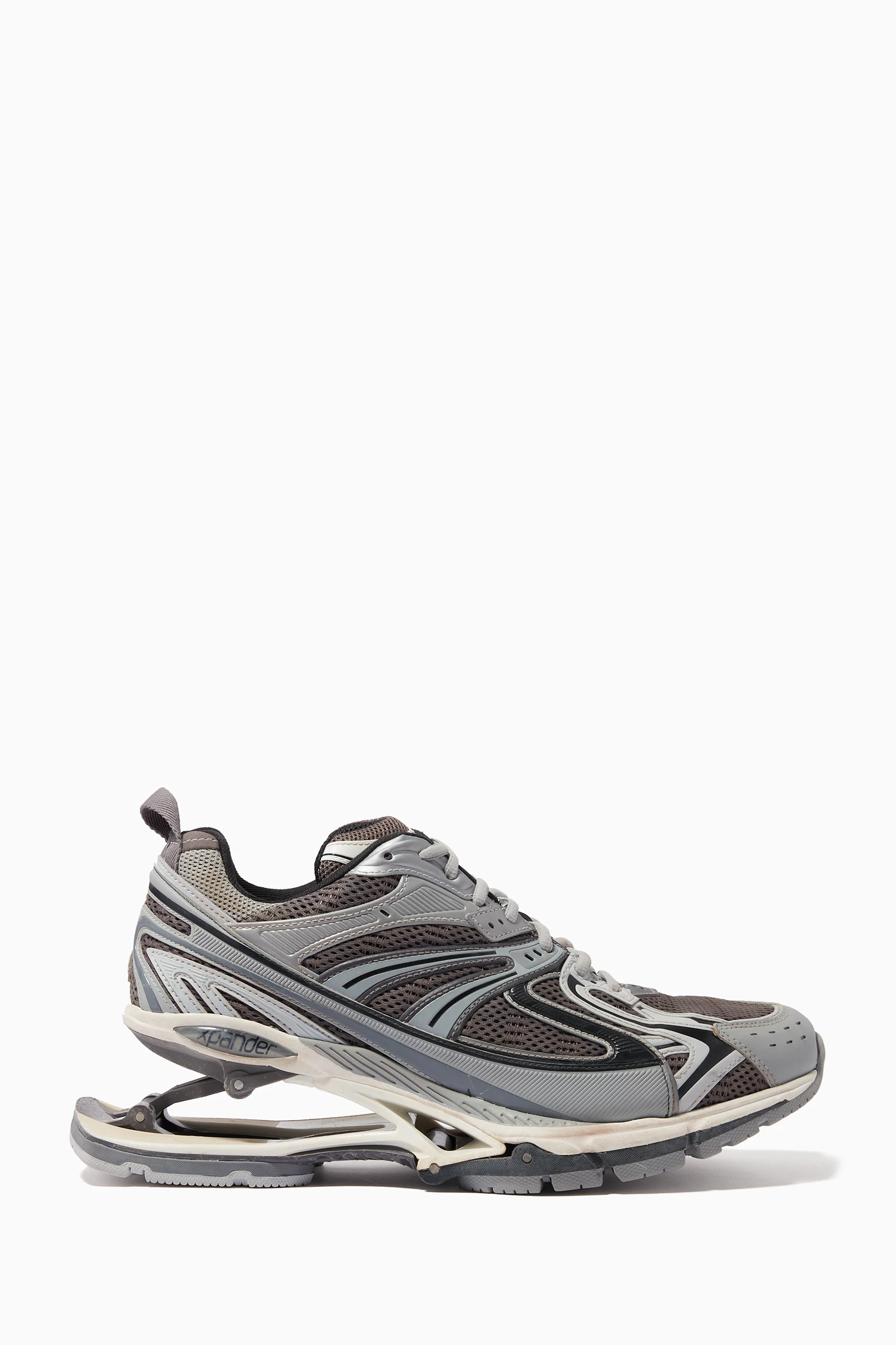 Buy Balenciaga Grey X-Pander Sneakers in Mesh & Nylon For Men