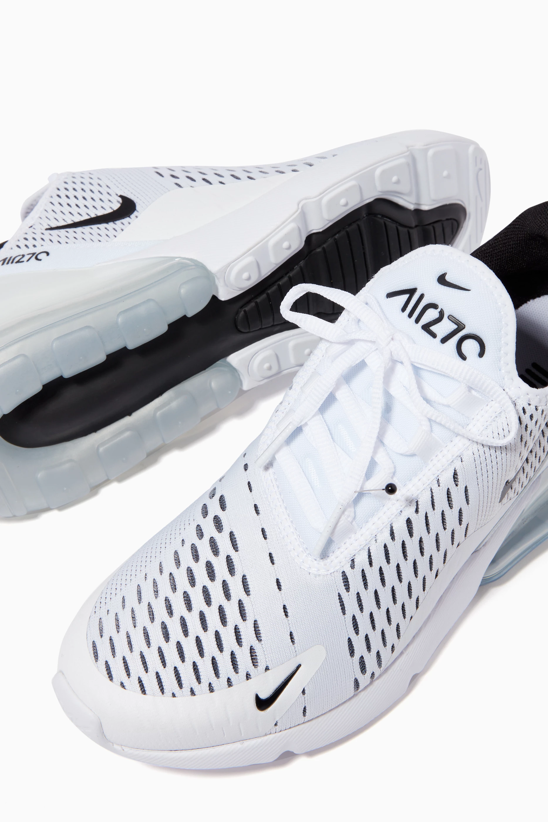 Buy Nike White Air Max 270 Sneakers in Textile For Women Online Ounass UAE