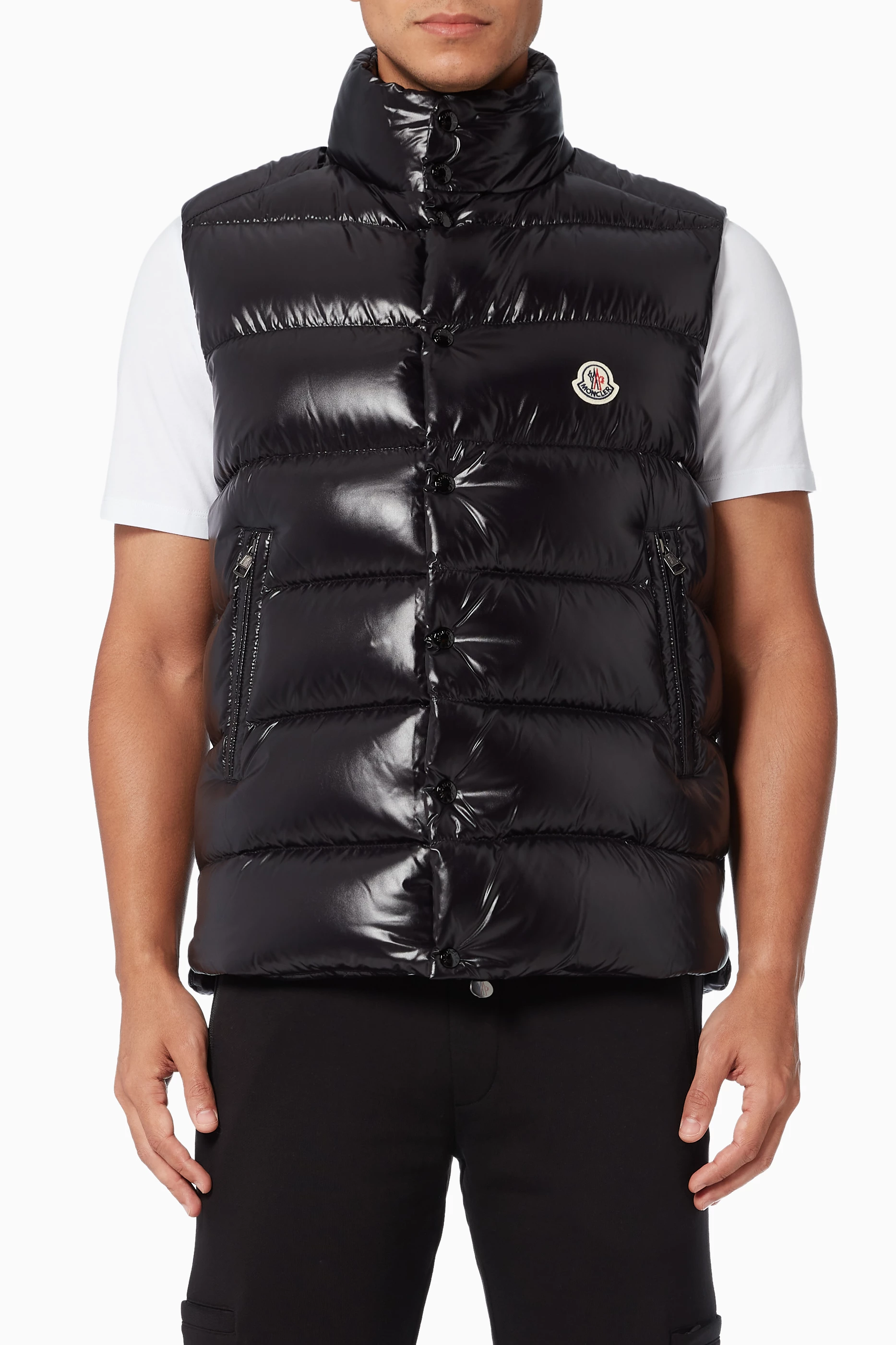 Buy Moncler Black Tibb Quilted Vest in Nylon For Men Online Ounass UAE