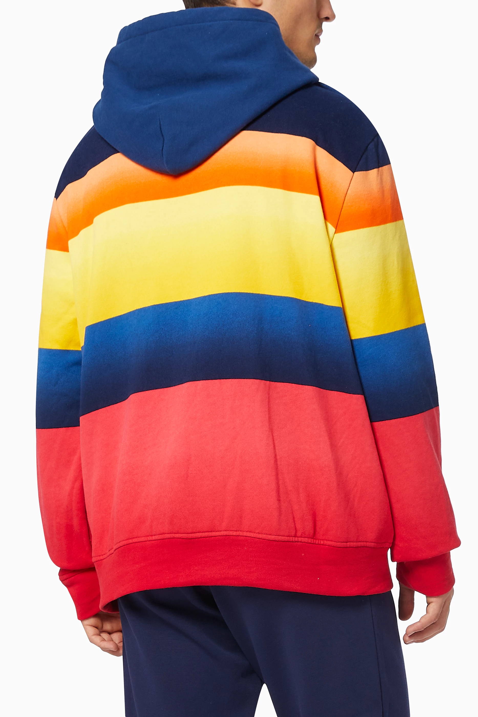 Buy Polo Ralph Lauren Multicolour Striped Hoodie in Cotton Blend Fleece For Men Online Ounass UAE